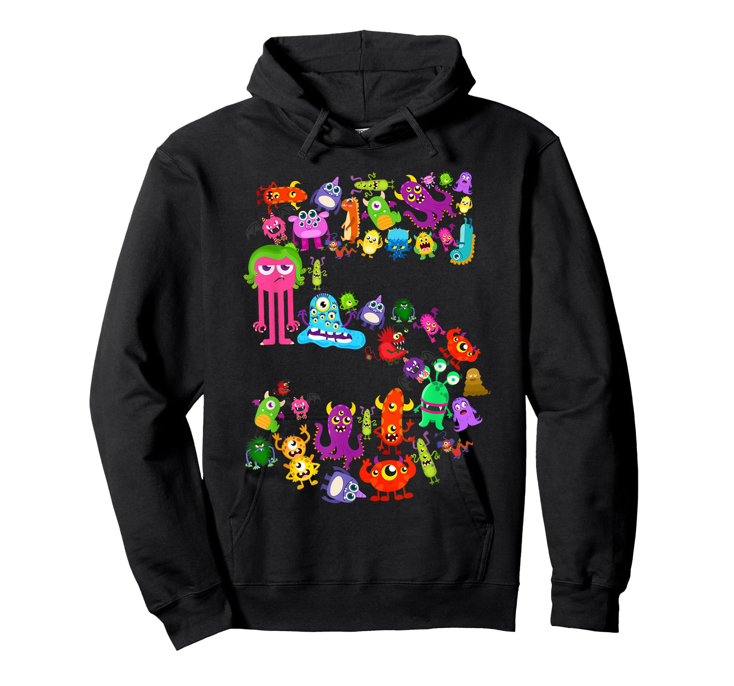 5th Birthday Party Monster Themed Number 5 Little Monster T-Shirt