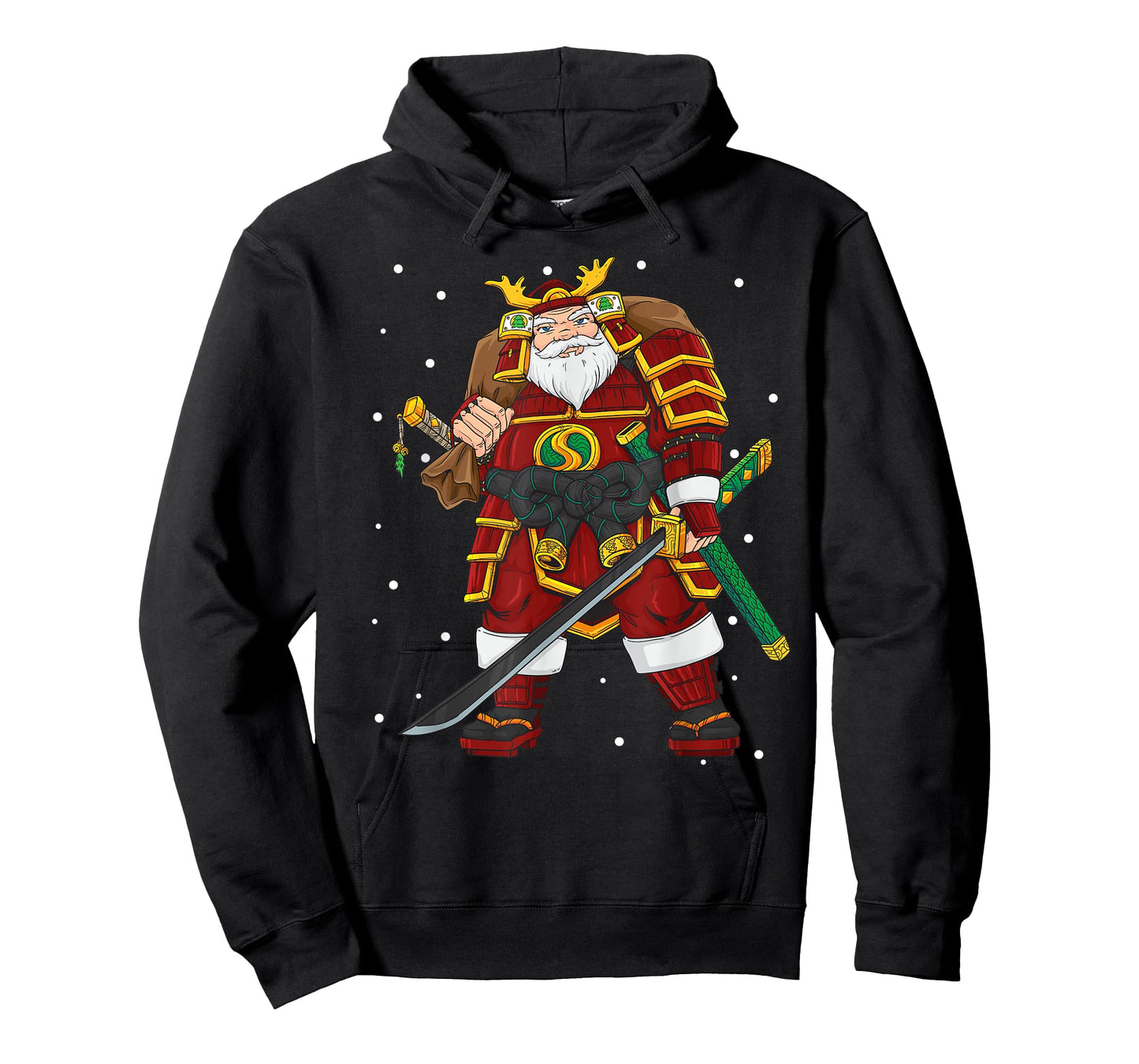 Funny Japanese Samurai Santa Claus Christmas T-Shirt