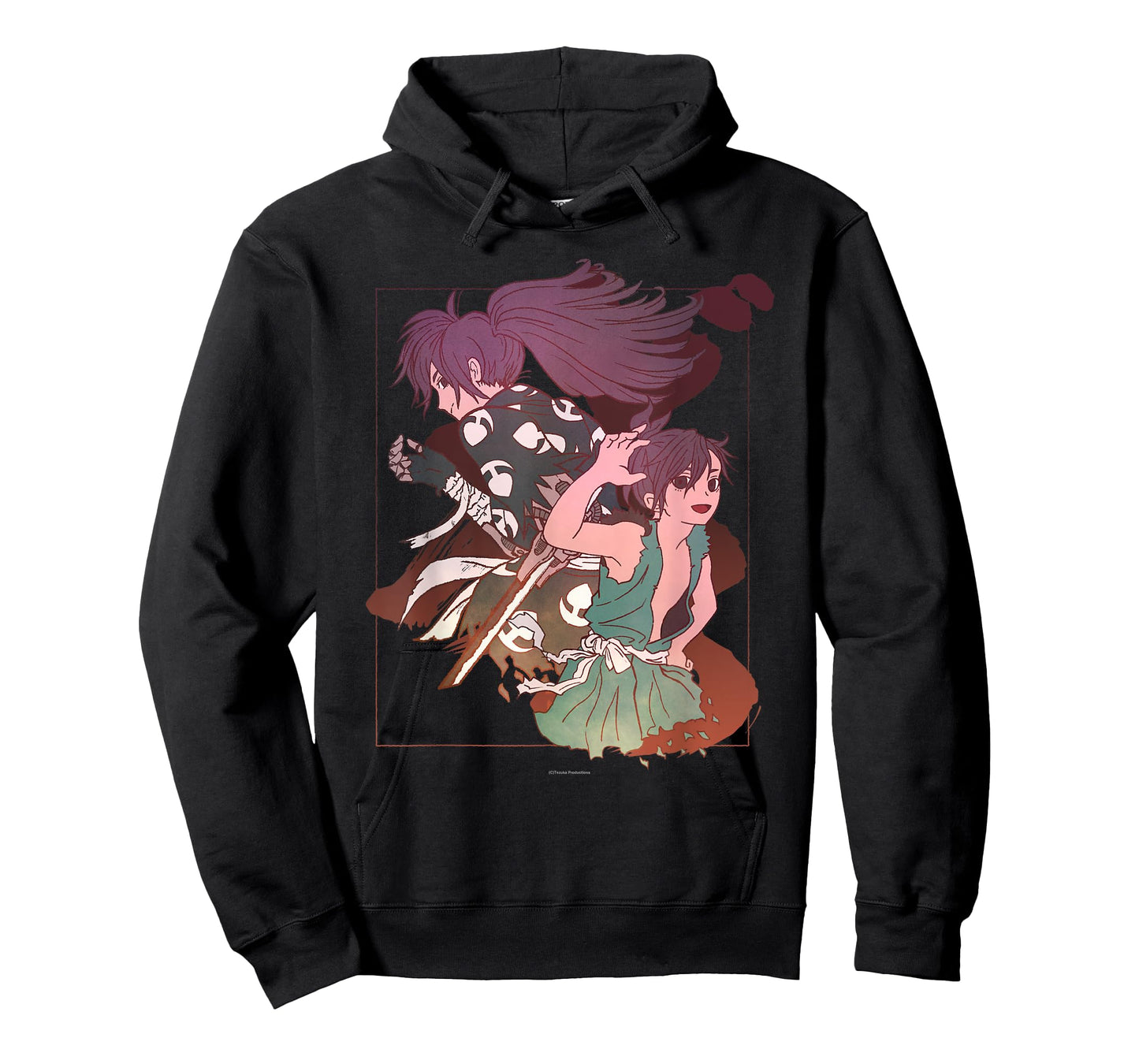 Tezuka Osamu World Dororo Anime T-Shirt, Women's, Black, Small, Short Sleeve, Classic Fit, Pull On, Round Collar, Modern Cartoon, Art, Birthday, Unique Graphic Design