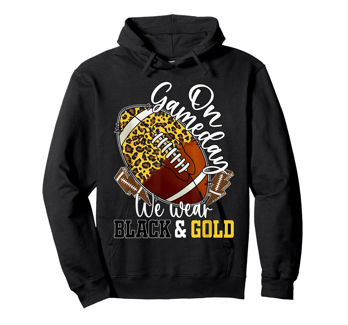 On Gameday Football We Wear Black And Gold School Spirit T-Shirt