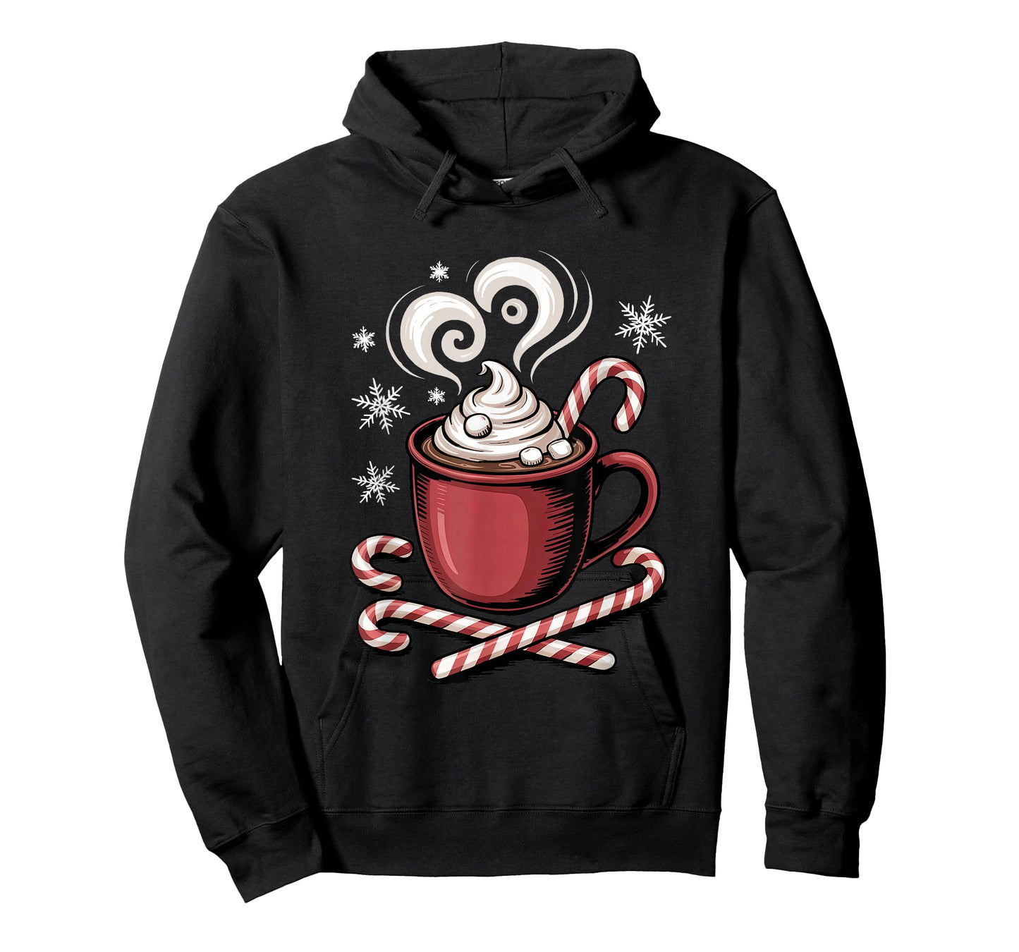 Hot Cocoa Cozy Christmas Candy Cane Lover Hot Chocolate T-Shirt