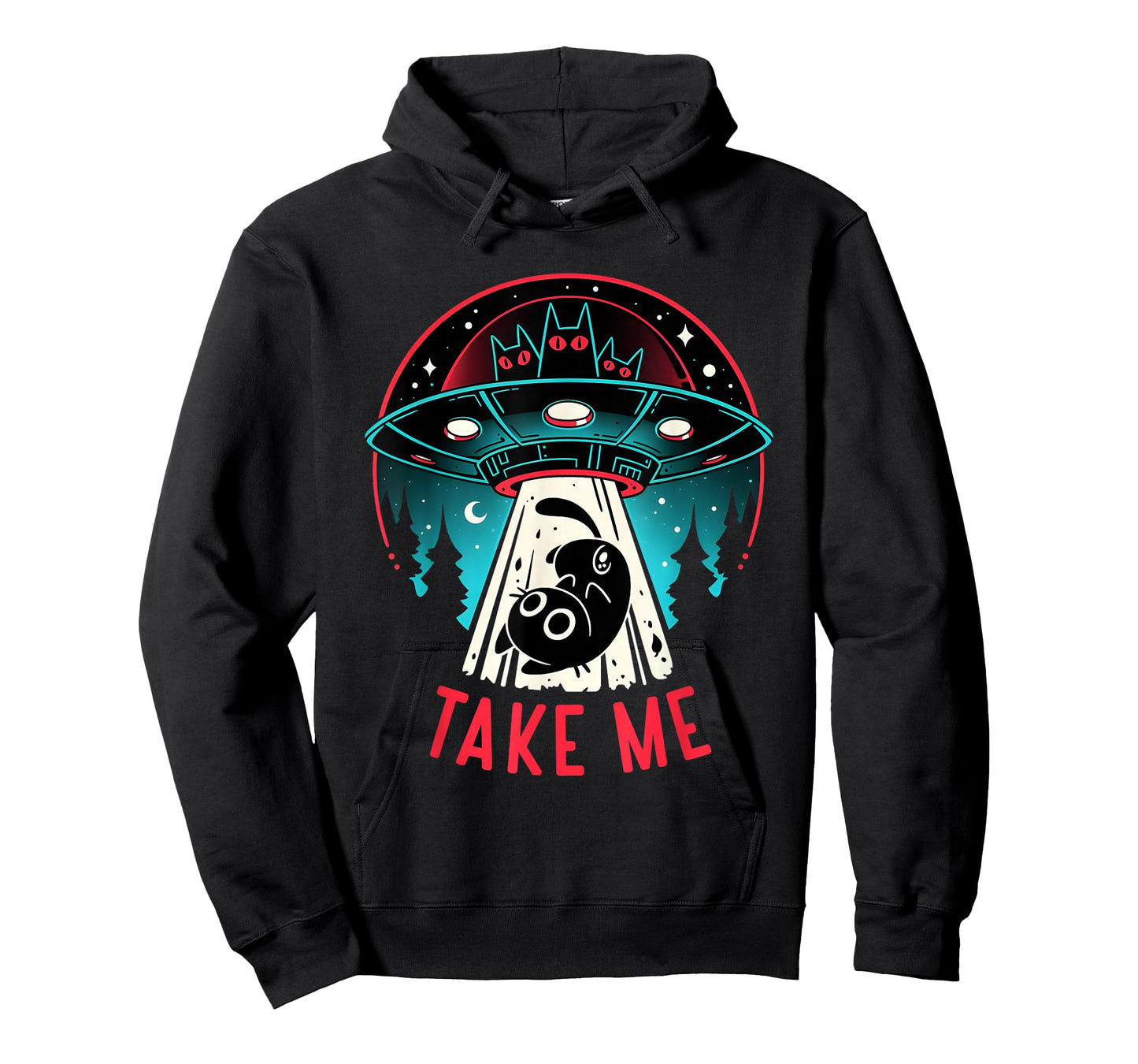 Alien Cat Abducts Cat Take Me T-Shirt
