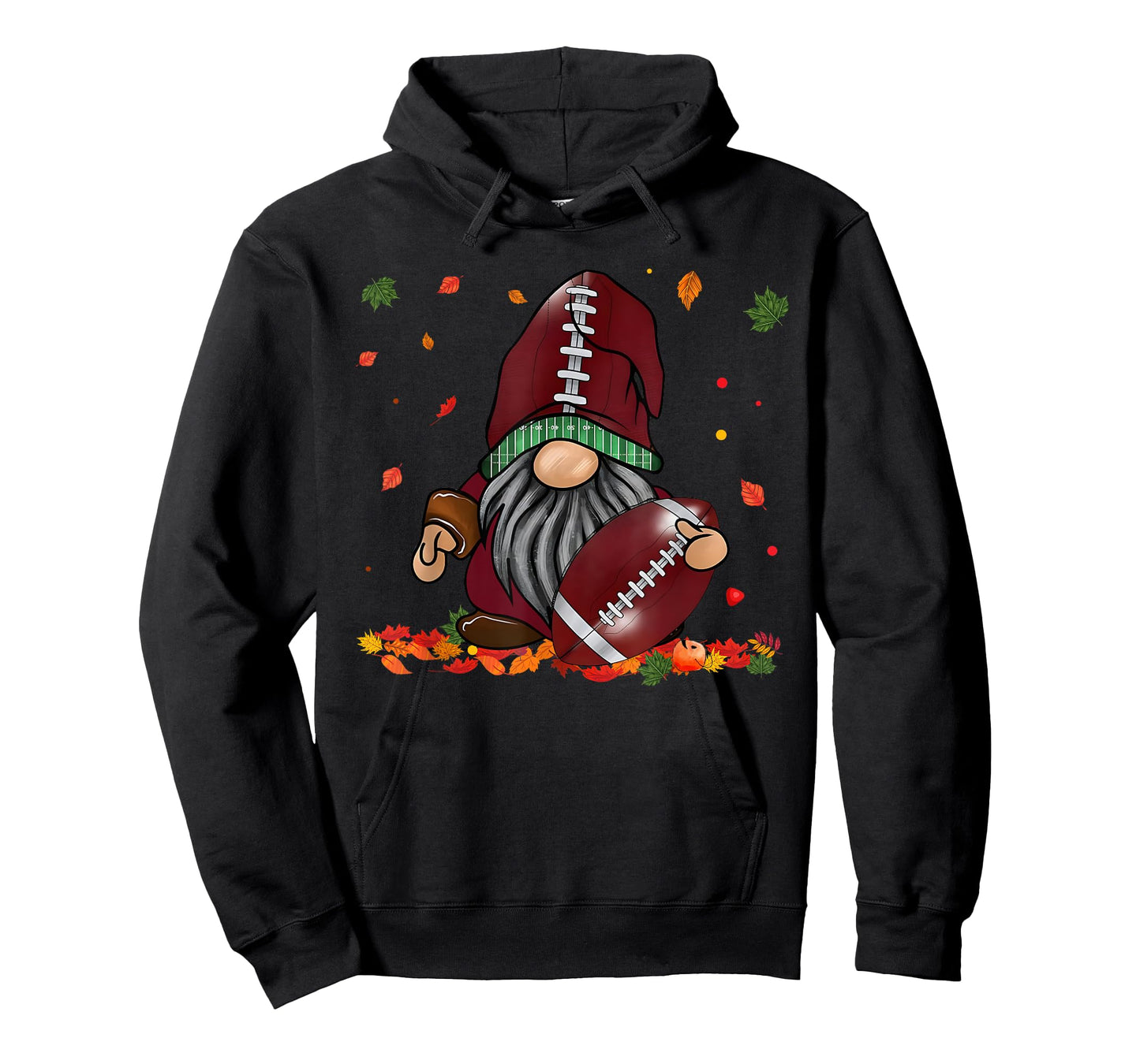Gnome Football Season Thanksgiving Fall Leaves Autumn T-Shirt