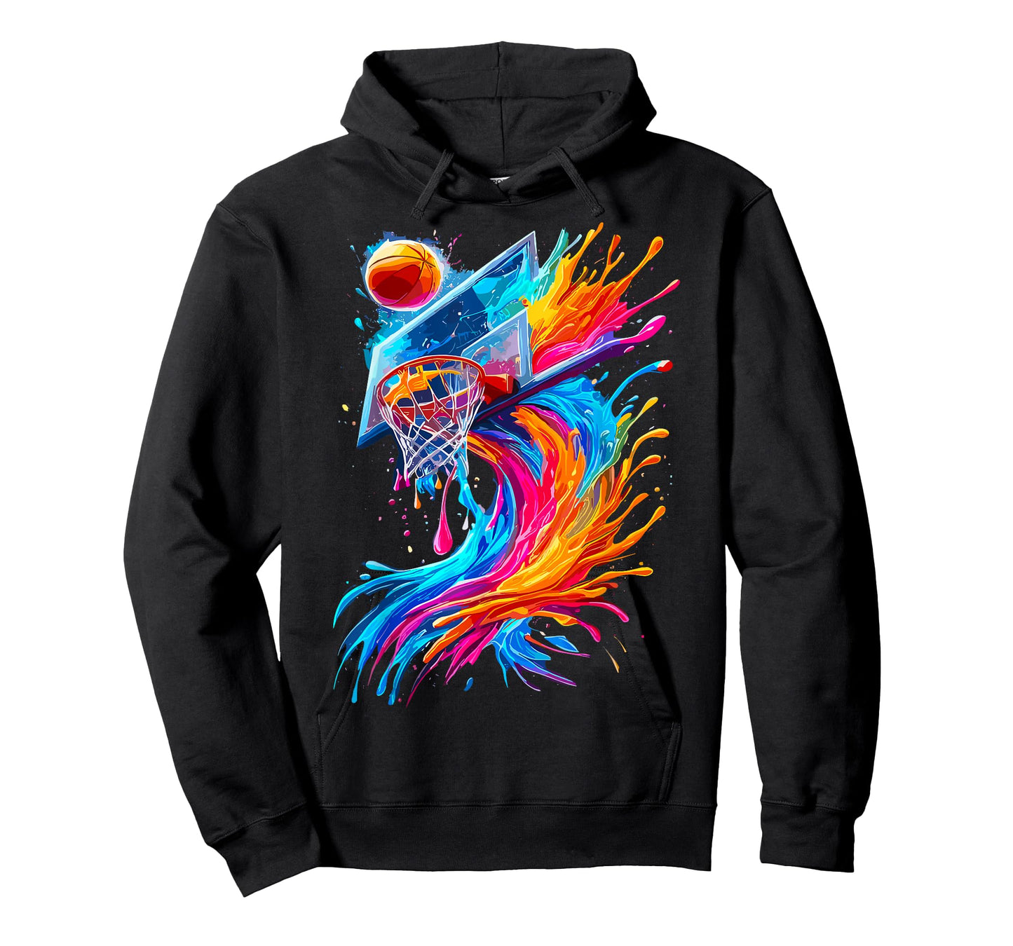 Colorful Basketball Hoop Splash T-Shirt