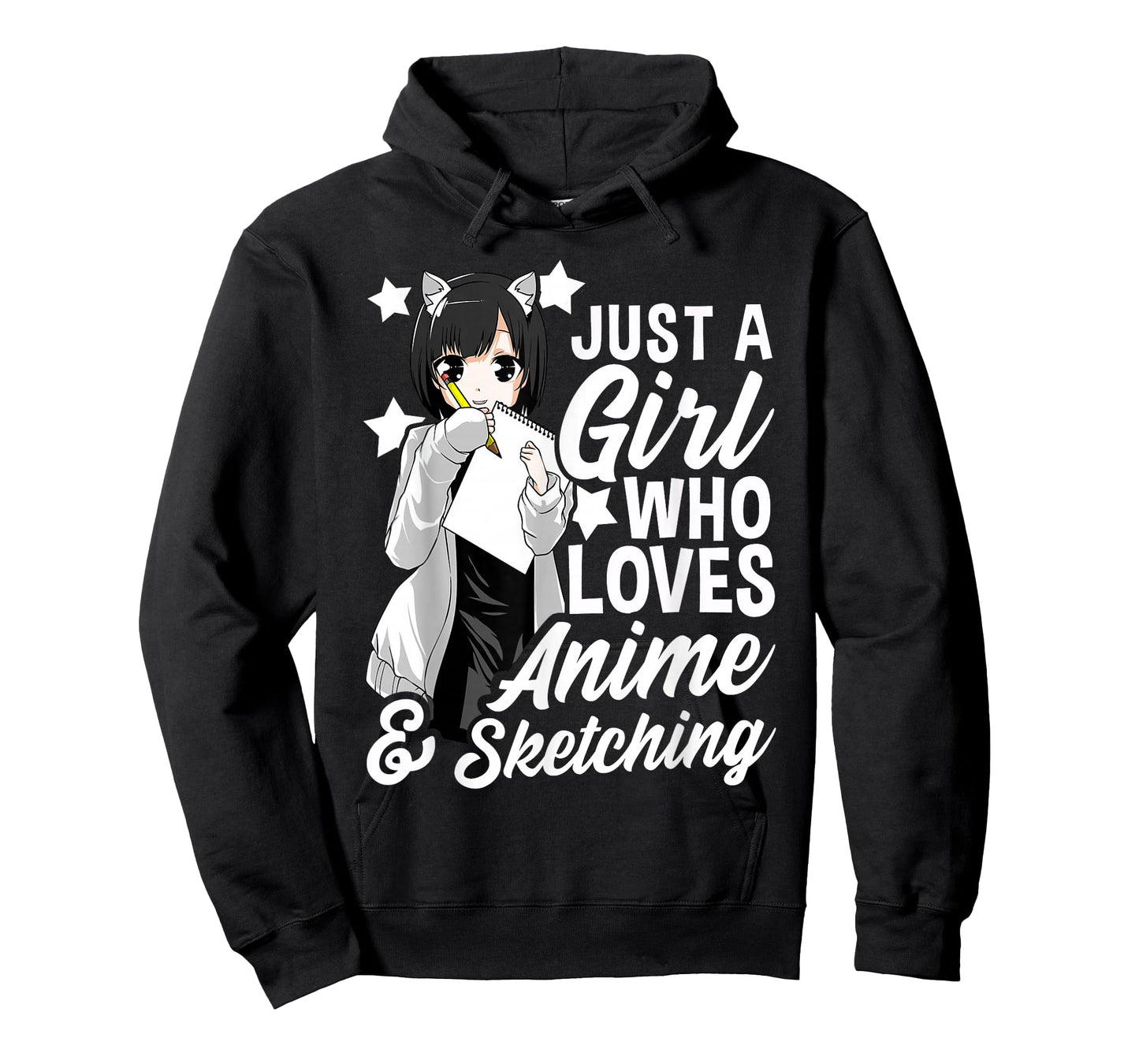 Just A Girl Who Loves Anime and Sketching Drawing T-Shirt