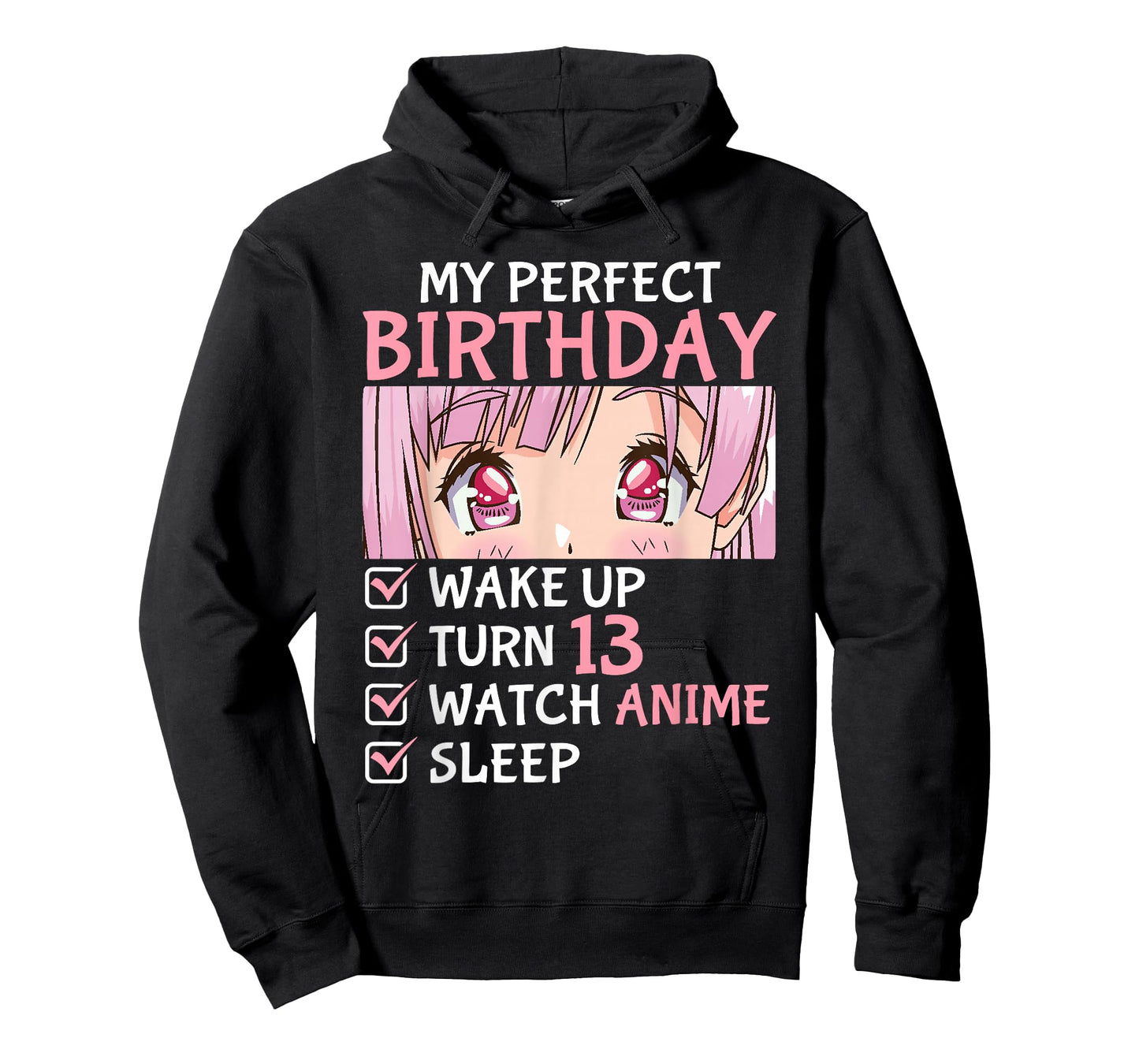 13th Birthday Watch Anime 13 Years Old Anime Teen Girls T-Shirt