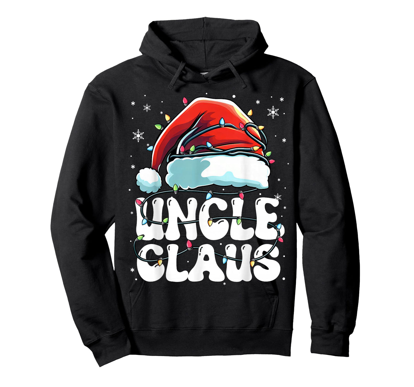Groovy Uncle Claus Christmas Lights Funny Family Xmas Pajama T-Shirt