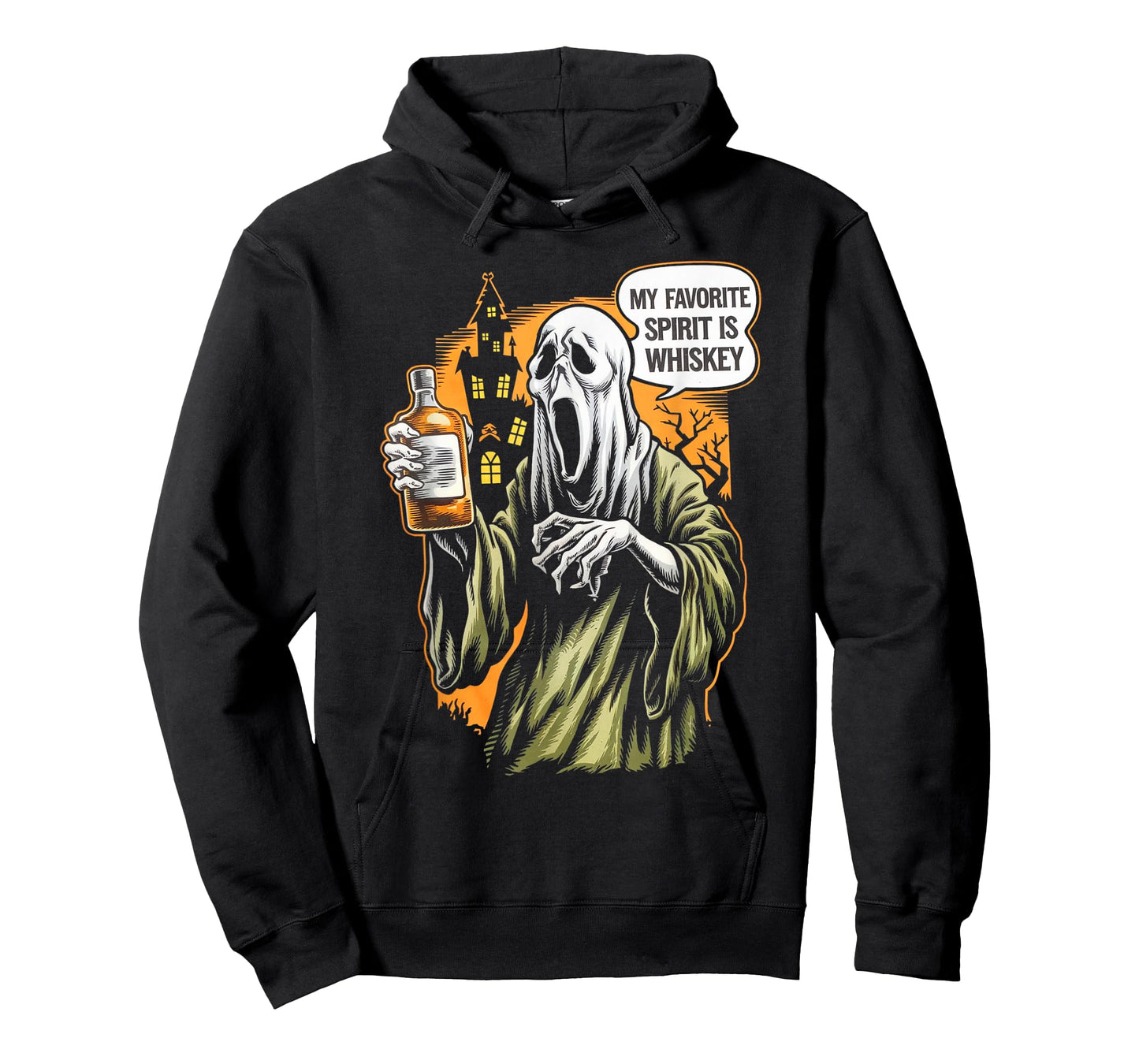 My Favorite Spirit Is Whiskey Ghost Halloween Whiskey T-Shirt