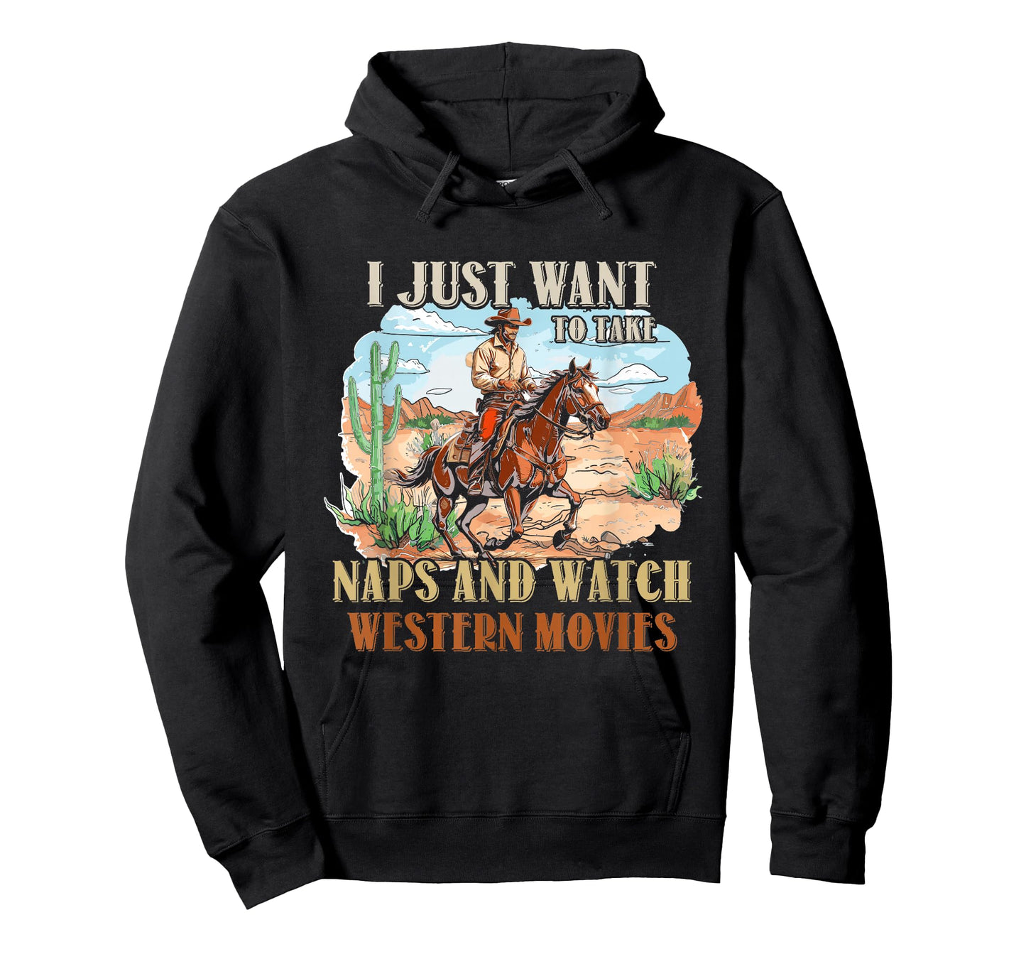 Take Naps and Watch Western Movie Lover Movie Fan T-Shirt