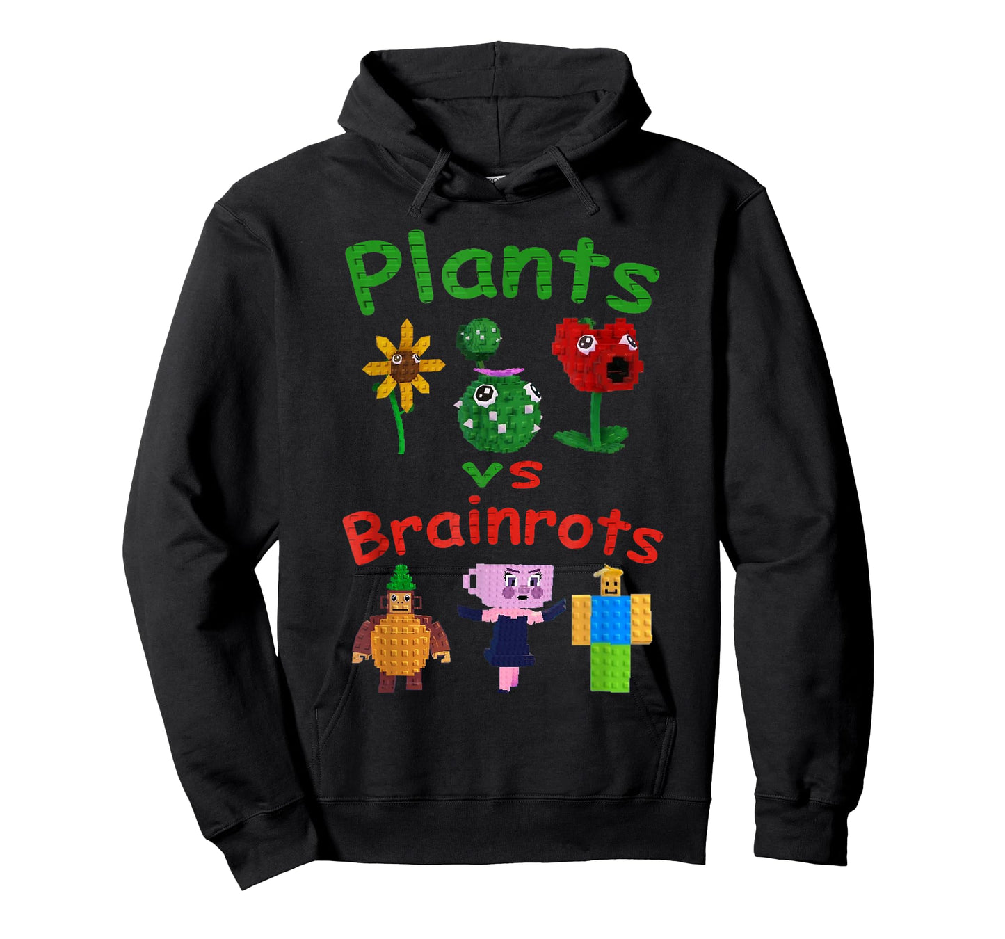 Plants Vs Brainrots Funny Gamer Kids Boys Girls T-Shirt
