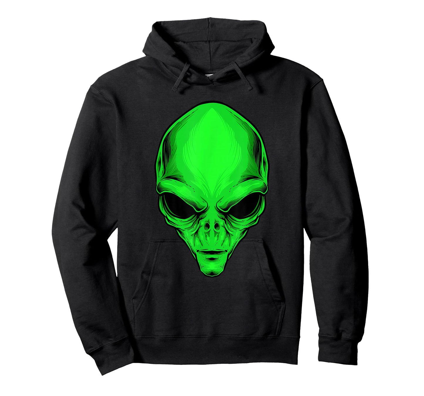 Green Alien Head Cartoon Funny Alien Costume T-Shirt