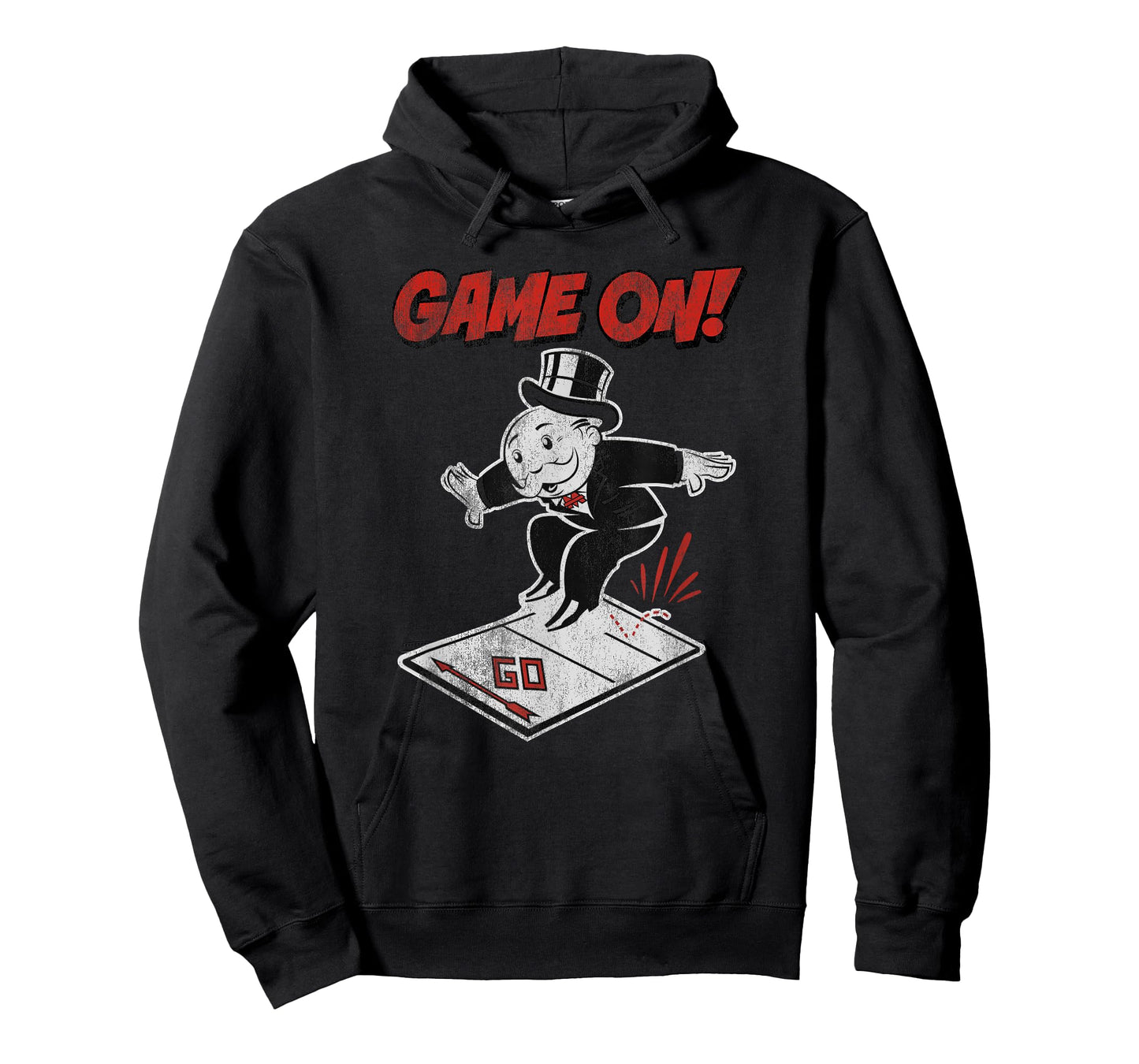 Monopoly Mr. Monopoly Game On! Classic Distressed Logo T-Shirt