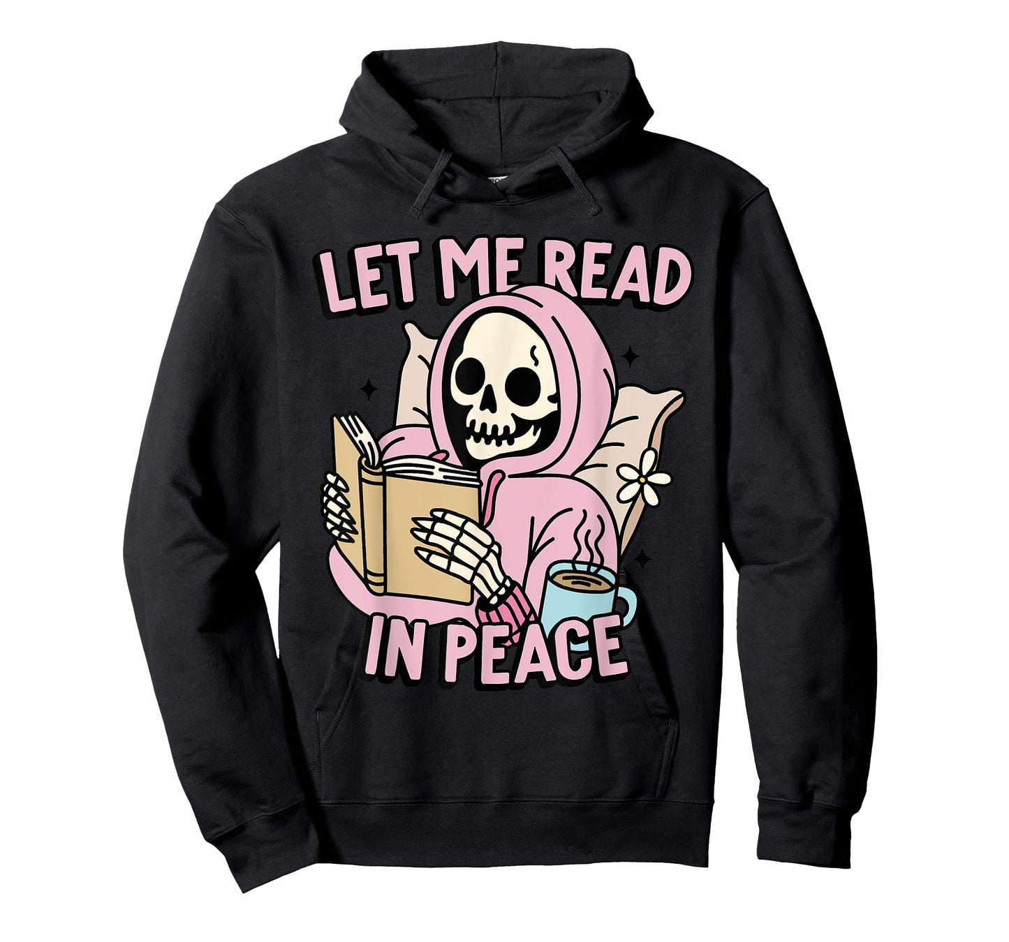 Let Me Read In Peace Funny Ghost Reading Book Halloween T-Shirt