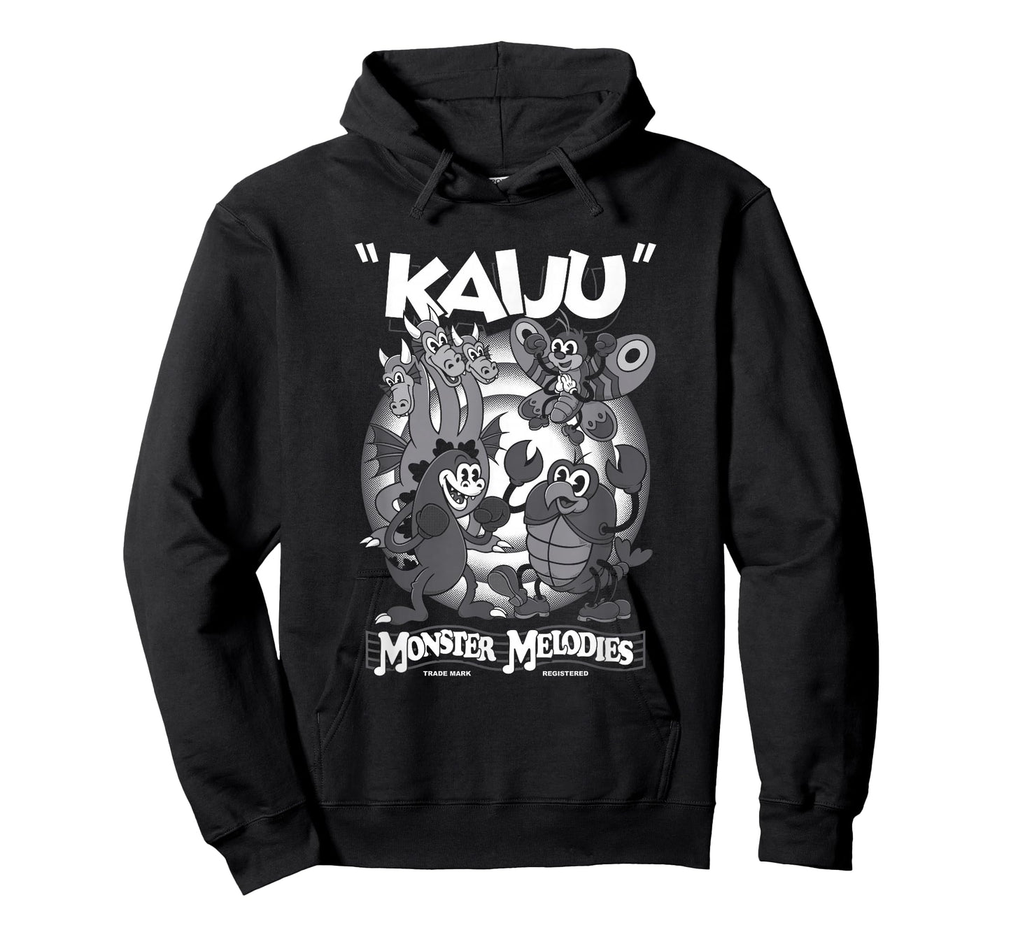 Monster Melodies - Vintage Cartoon Kaiju - Creepy Cute Goth T-Shirt