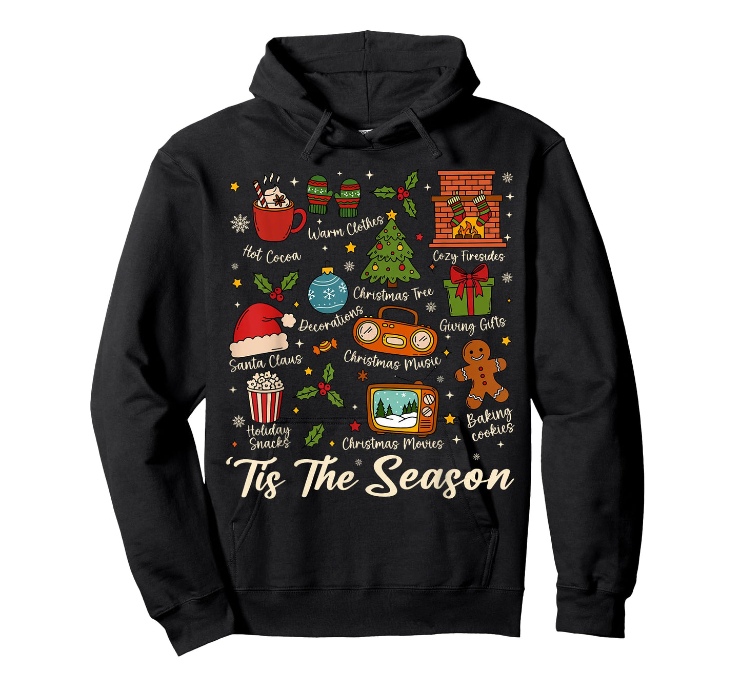 Retro Tis The Season Vintage Christmas Women Men Boys Youth T-Shirt
