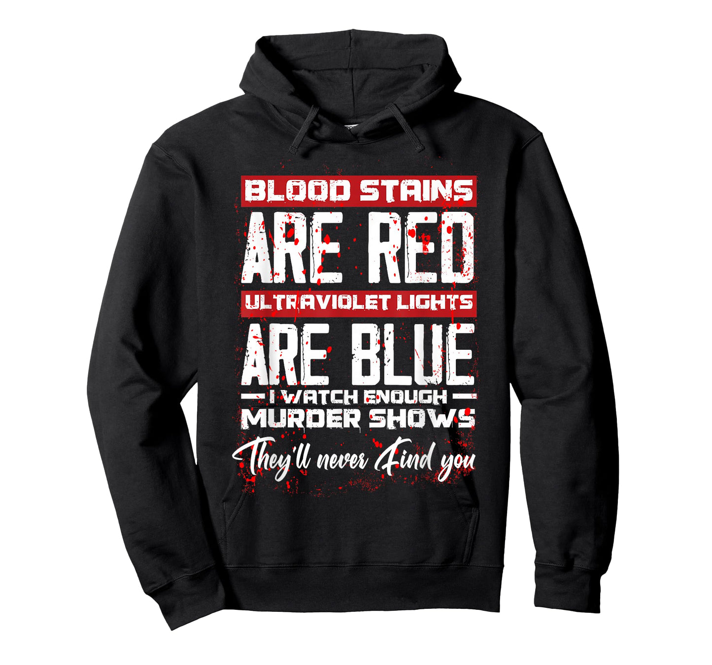 Blood Stains Are Red Ultraviolet Lights Are Blue Halloween T-Shirt