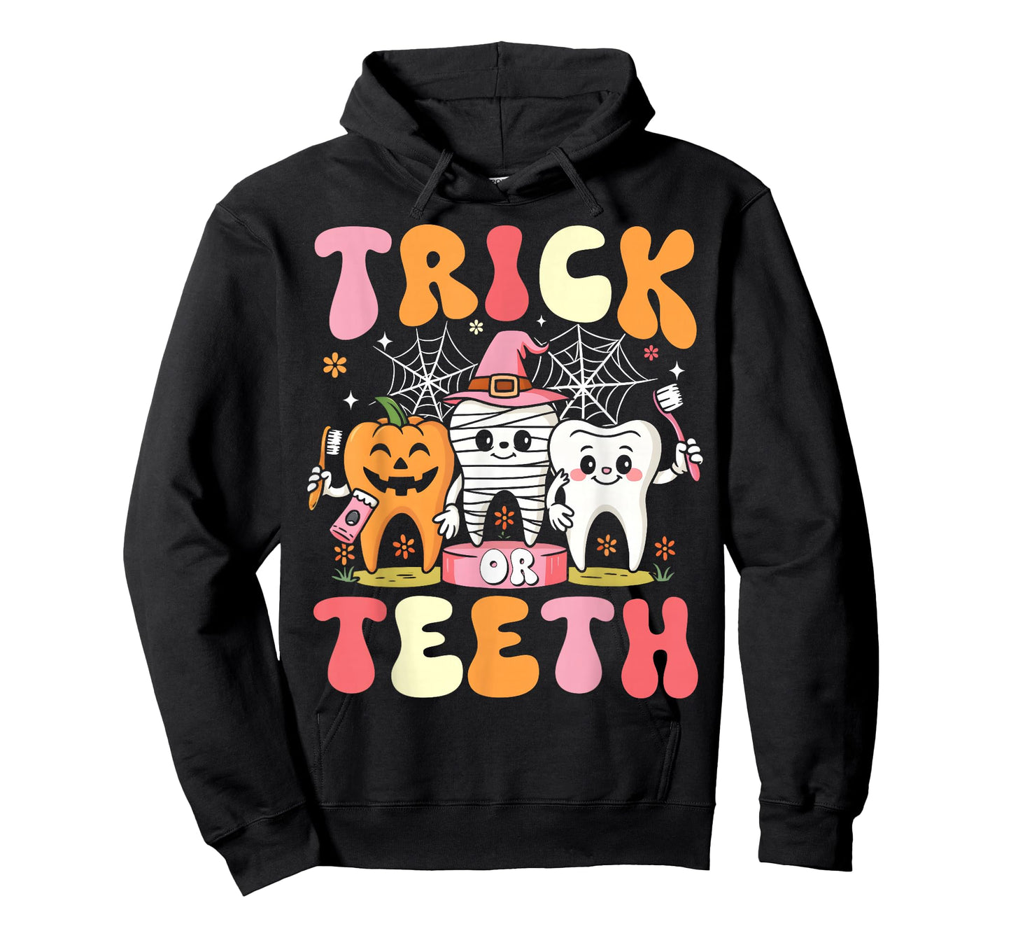 Trick Or Teeth Funny Dental Halloween Costumes Treat Dentist T-Shirt
