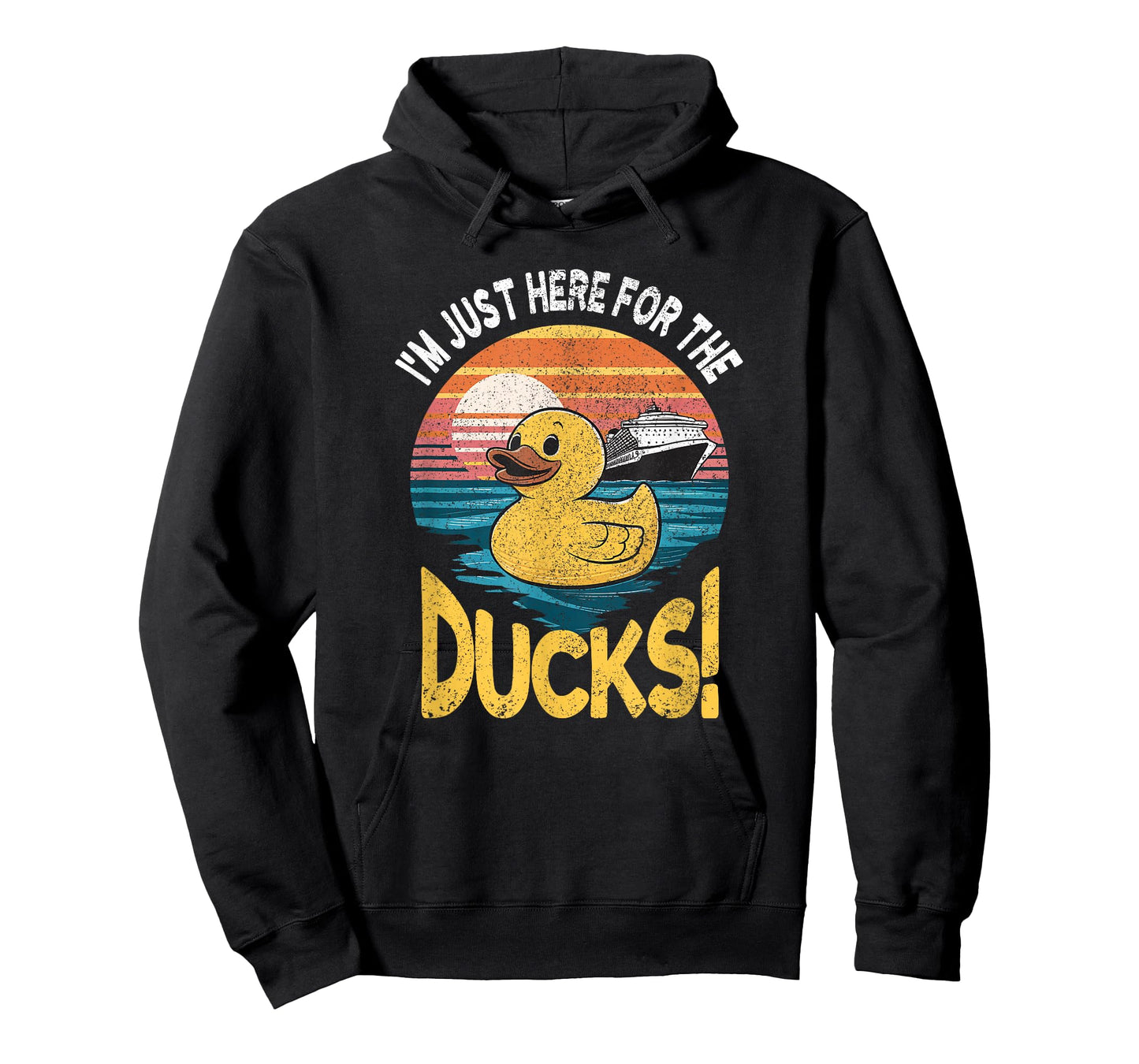Just Here For The Duck Duck Cruise Funny Family Cruising T-Shirt