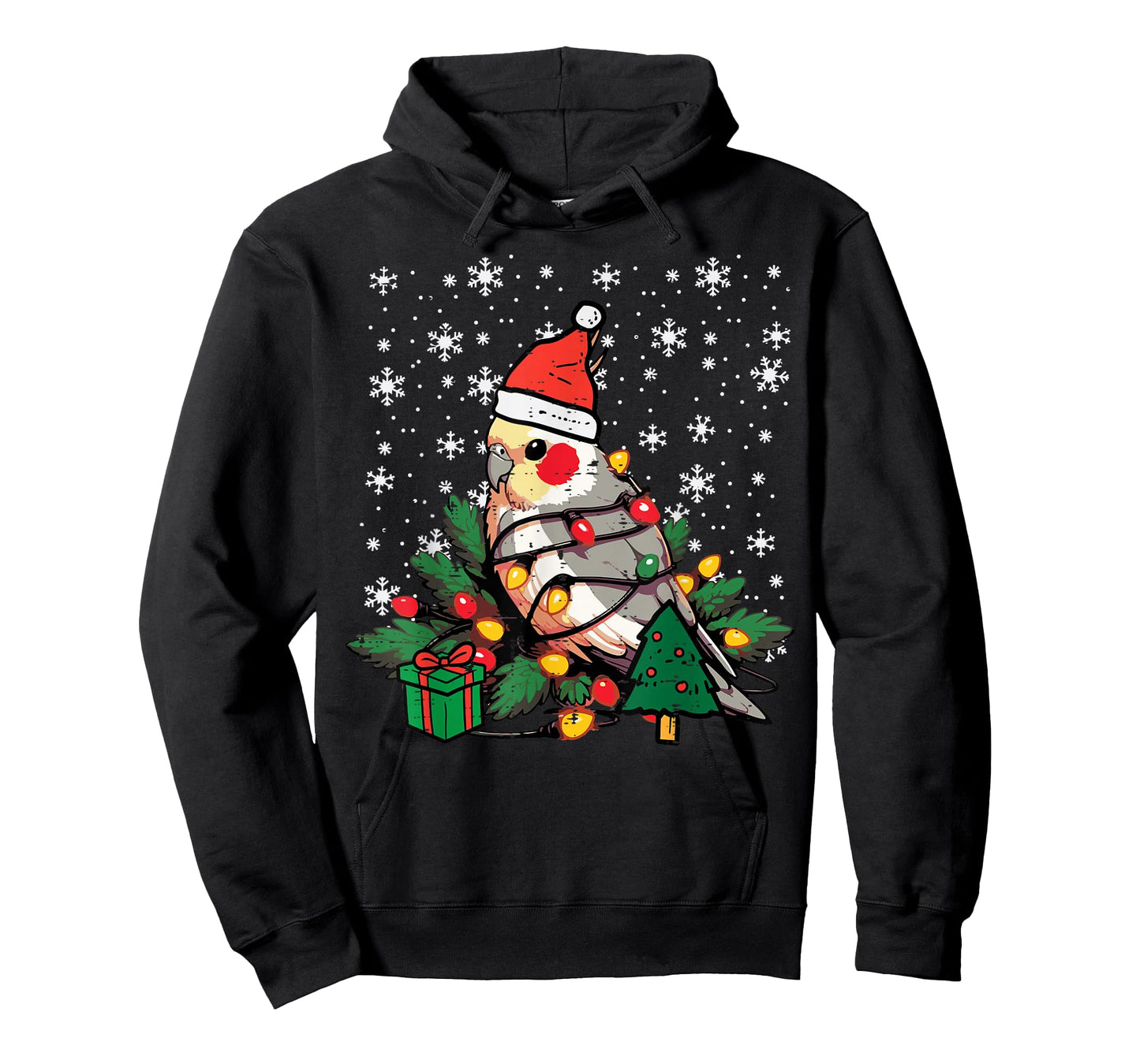 Christmas Bird Cockatiel Xmas Weiro Quarrion Men Women Kids T-Shirt