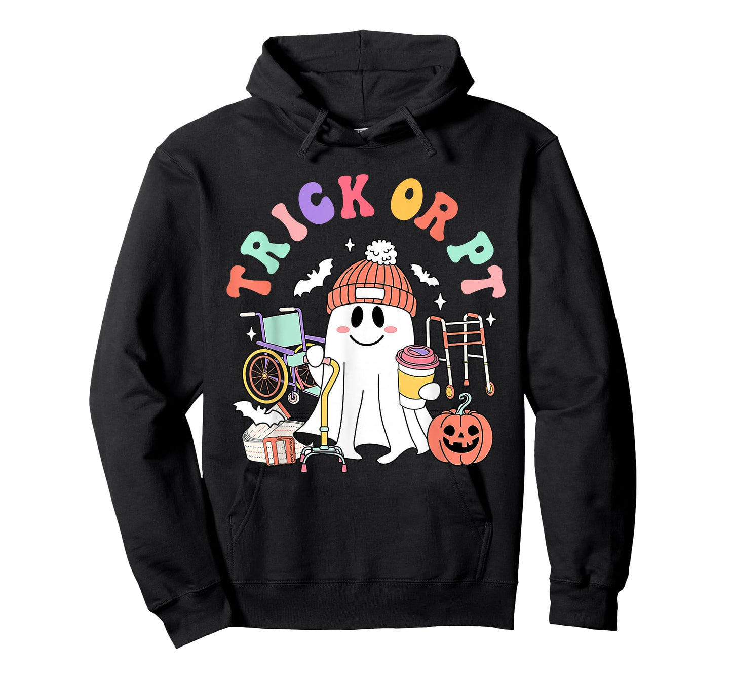 Retro Trick Or PT Physical Therapy Boo Ghost PT Halloween T-Shirt