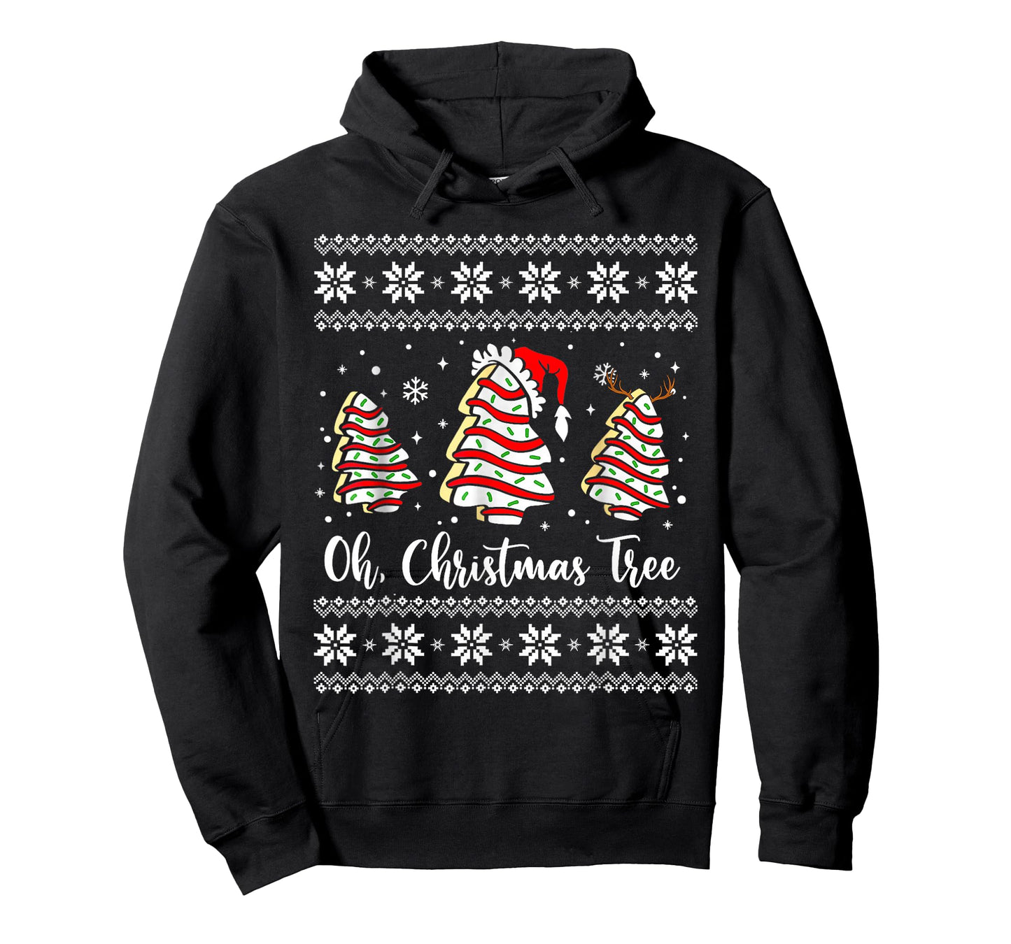 Oh Christmas Tree Cakes Debbie Becky Jen Snack Cake Lovers T-Shirt