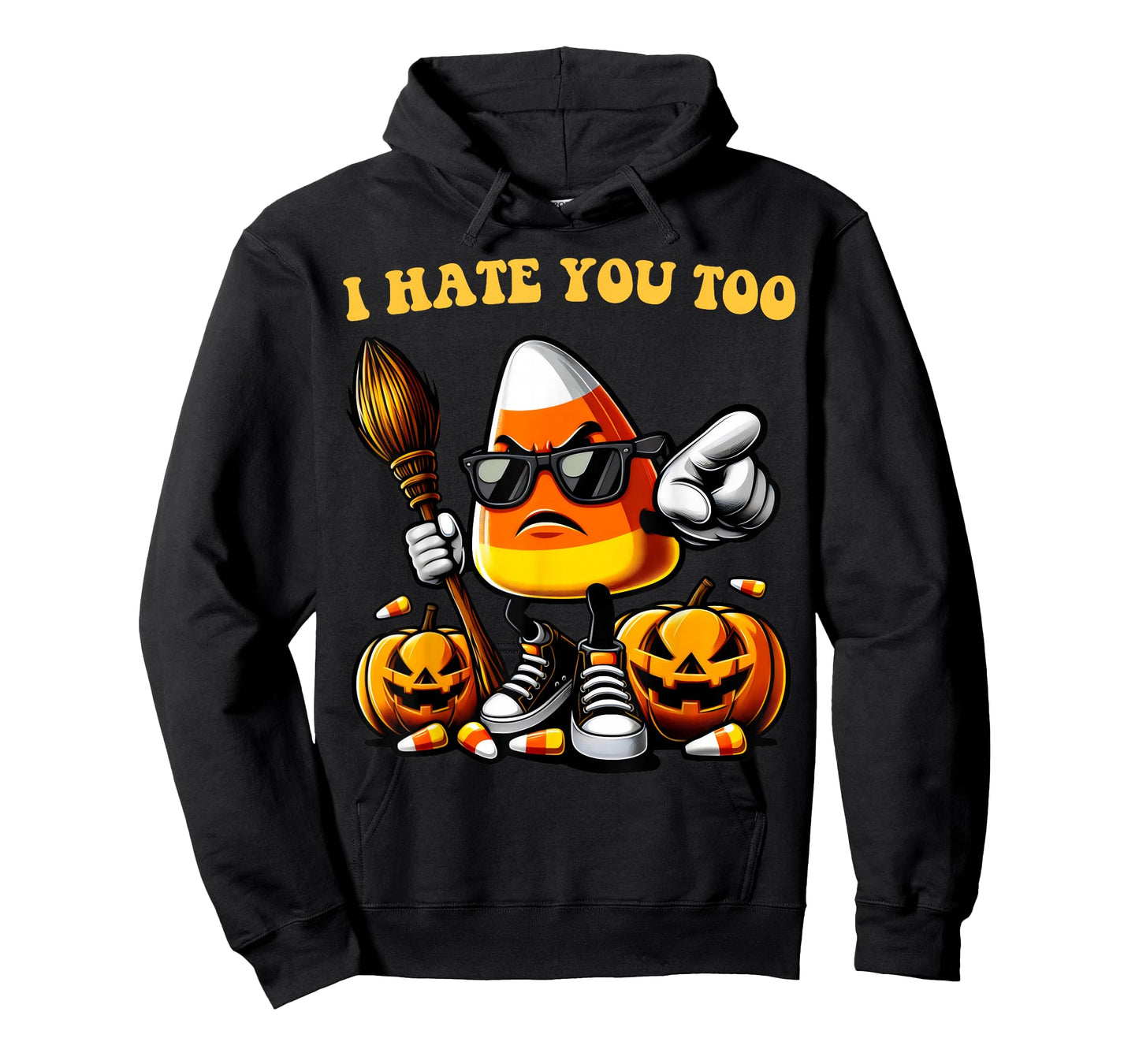 Groovy Team Candy Corn I Hate You Too Funny Halloween Sweets T-Shirt