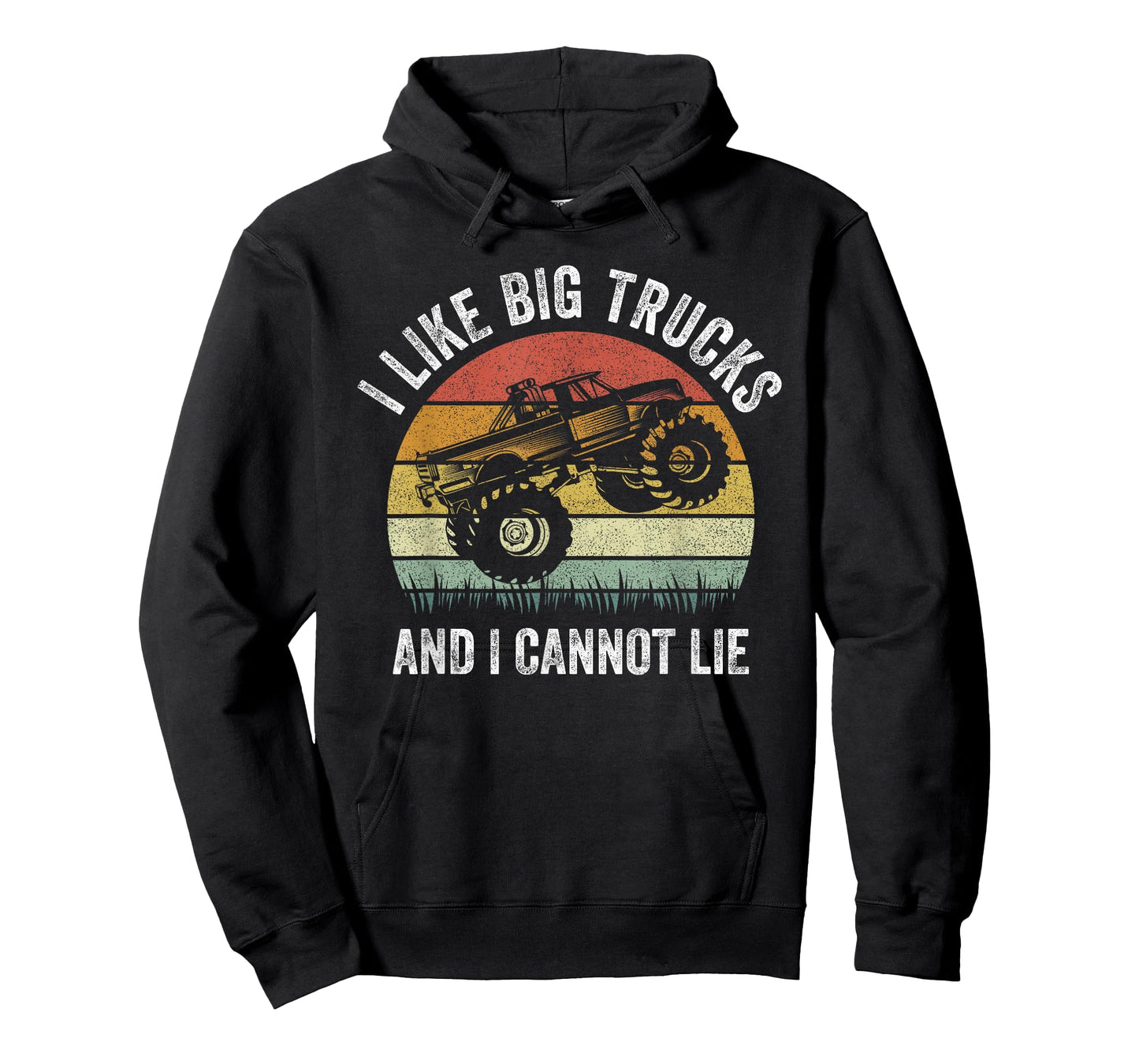 Retro I Like Big Trucks And I Cannot Lie Monstertruck Engine T-Shirt
