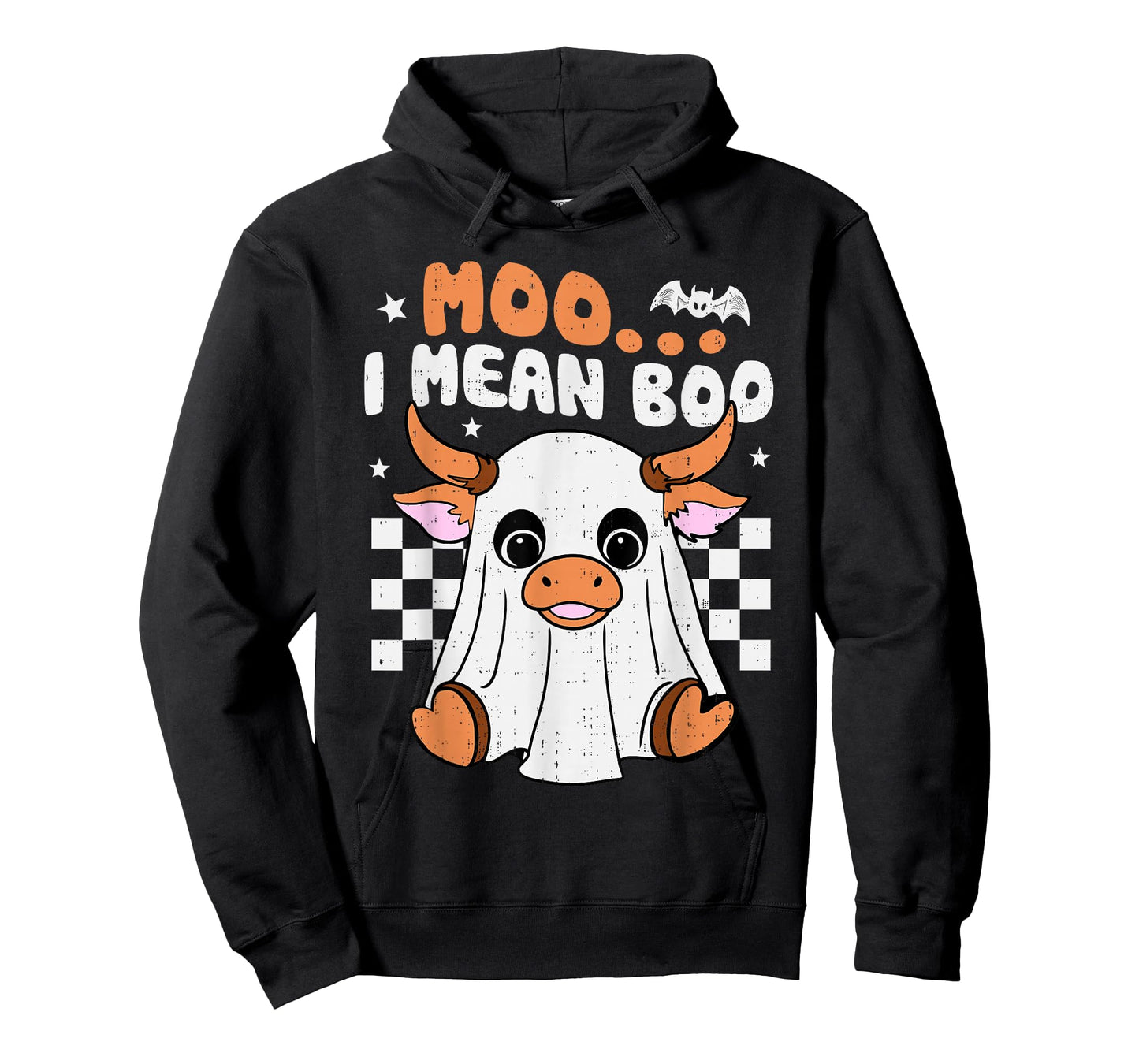 Moo I Mean Boo Funny Cow Ghost Spooky Halloween Costume T-Shirt