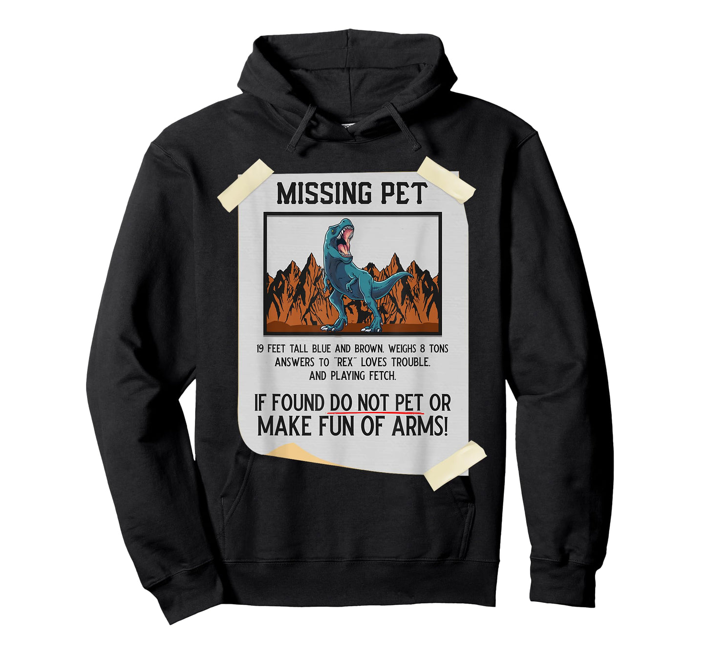 Missing Pet Dinosaur T Rex Lover Funny Halloween Costume T-Shirt Small