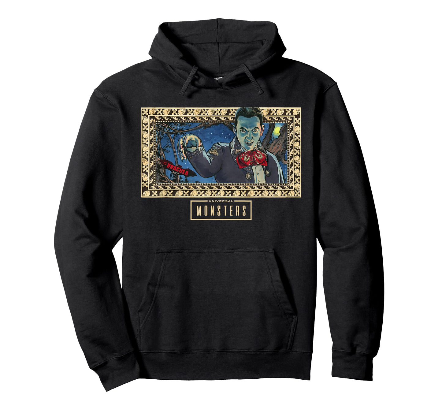 Universal Monsters Dracula Charro Negro T-Shirt