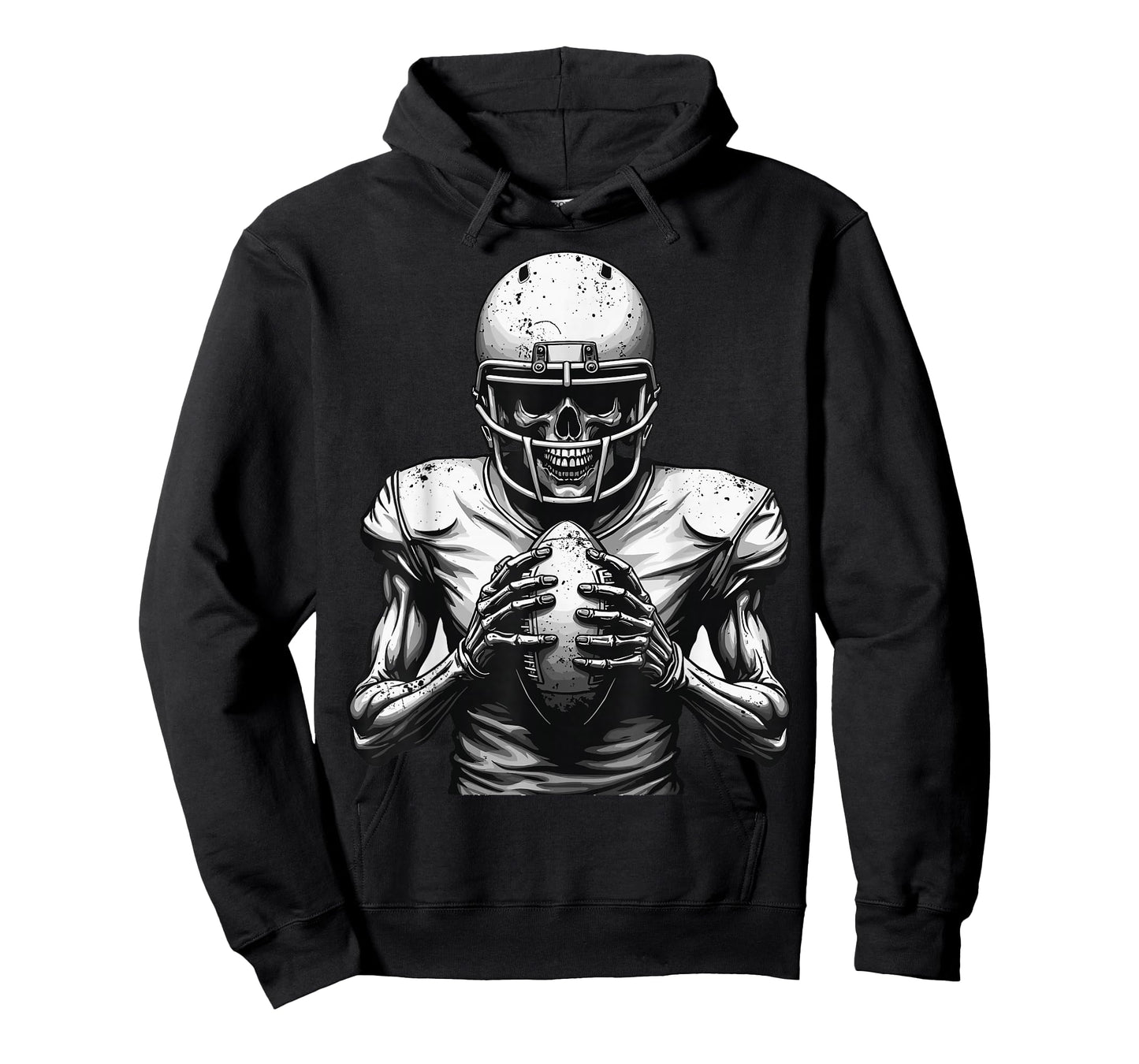 Halloween Skeleton Football Player Spooky Sports Graphic T-Shirt