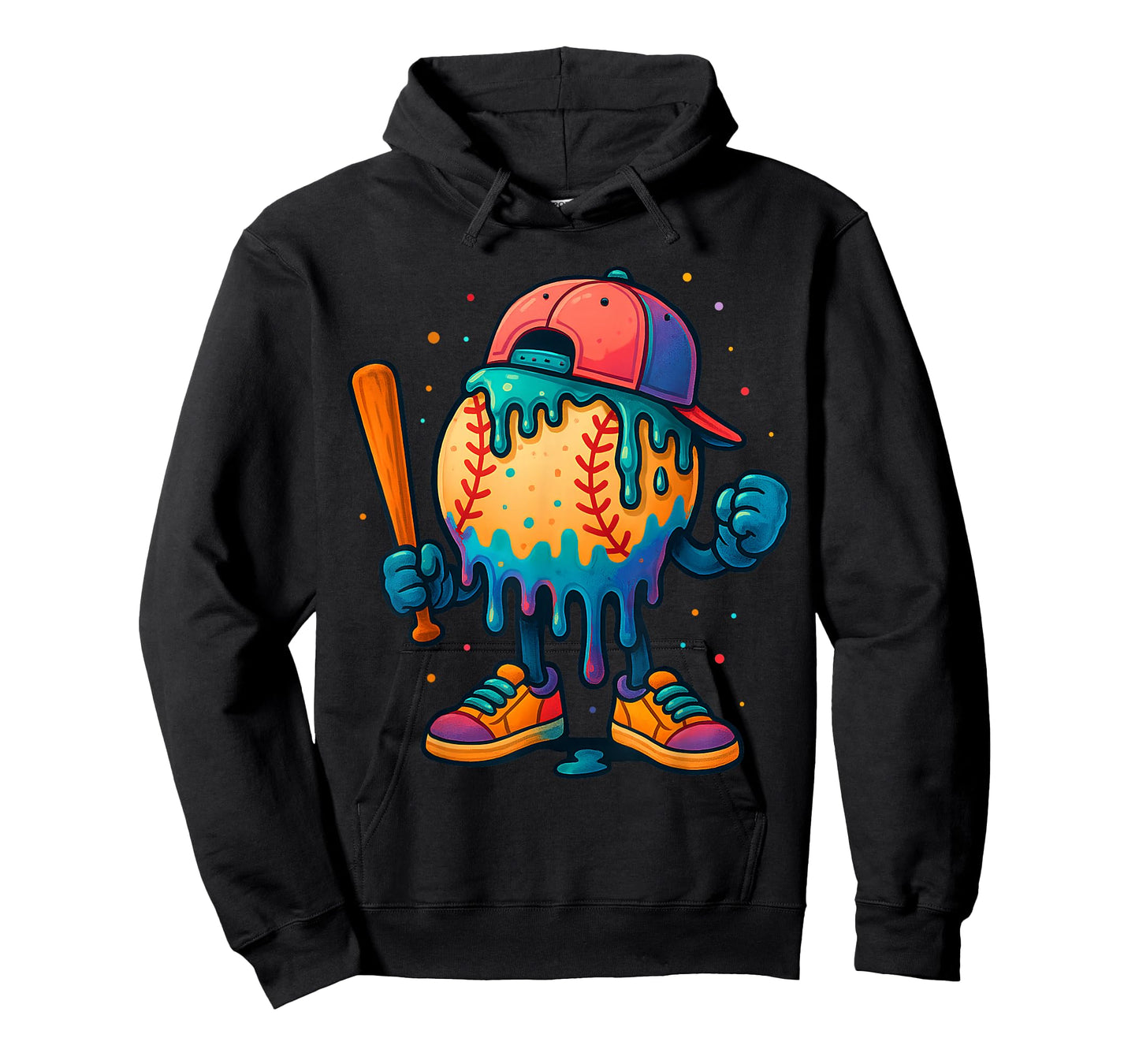 Baseball Drip Ice Cream Drip Sport Player Kids Youth Boys T-Shirt
