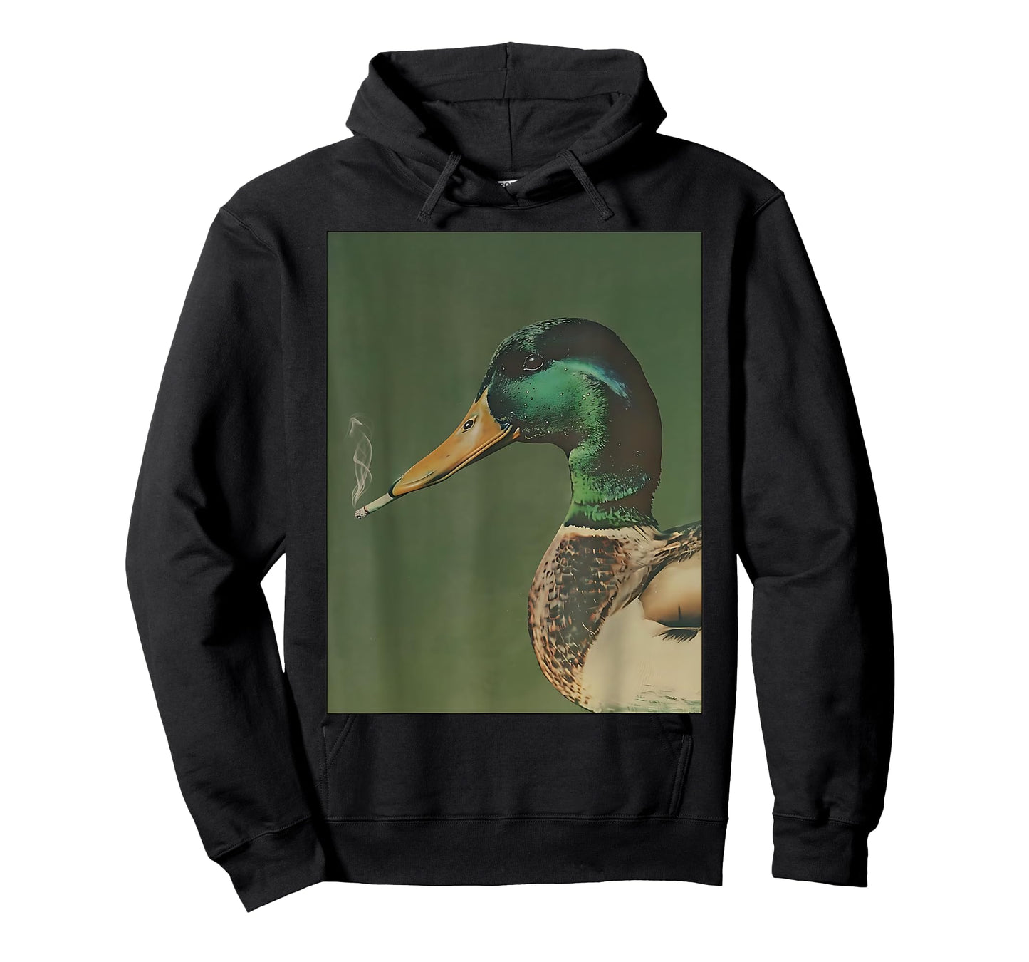 Mallard Duck Smoking a Cigarette Vintage Funny Duck Hunting T-Shirt