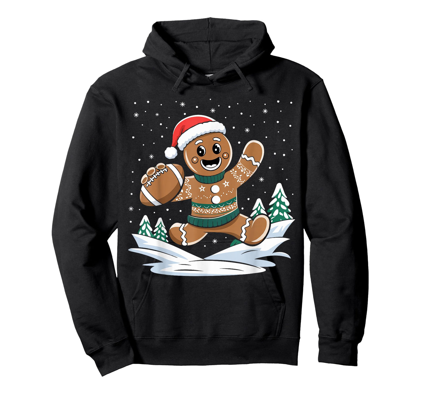 Gingerbread Man Football Ugly Christmas Pajamas Costume T-Shirt