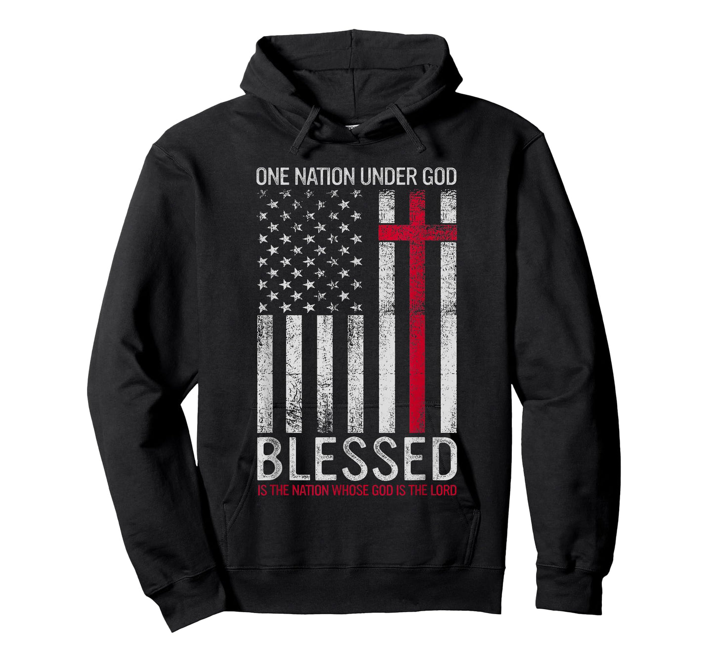 One Nation Under God Jesus Blessed American Flag 4th of July T-Shirt