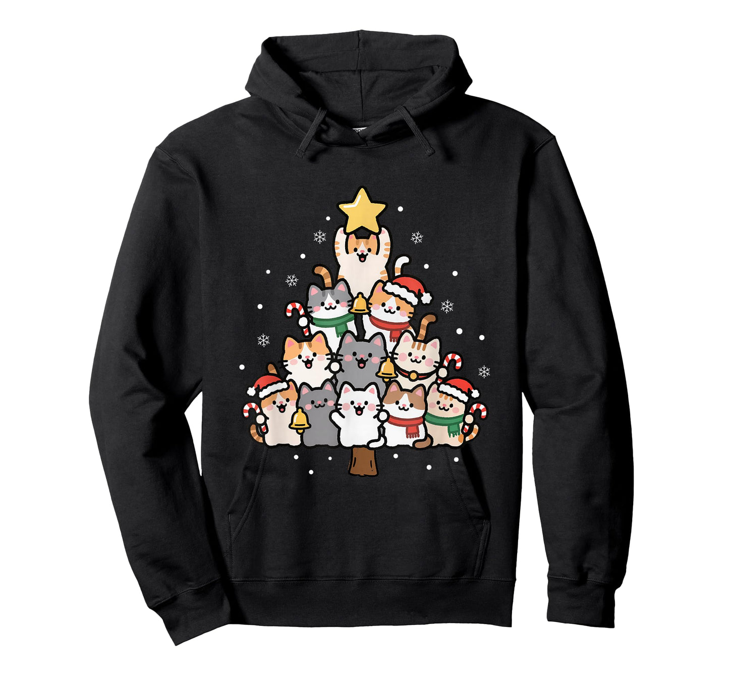 Christmas Tree Cats Meowy Catmas Xmas Cat Mom Animal Lovers T-Shirt