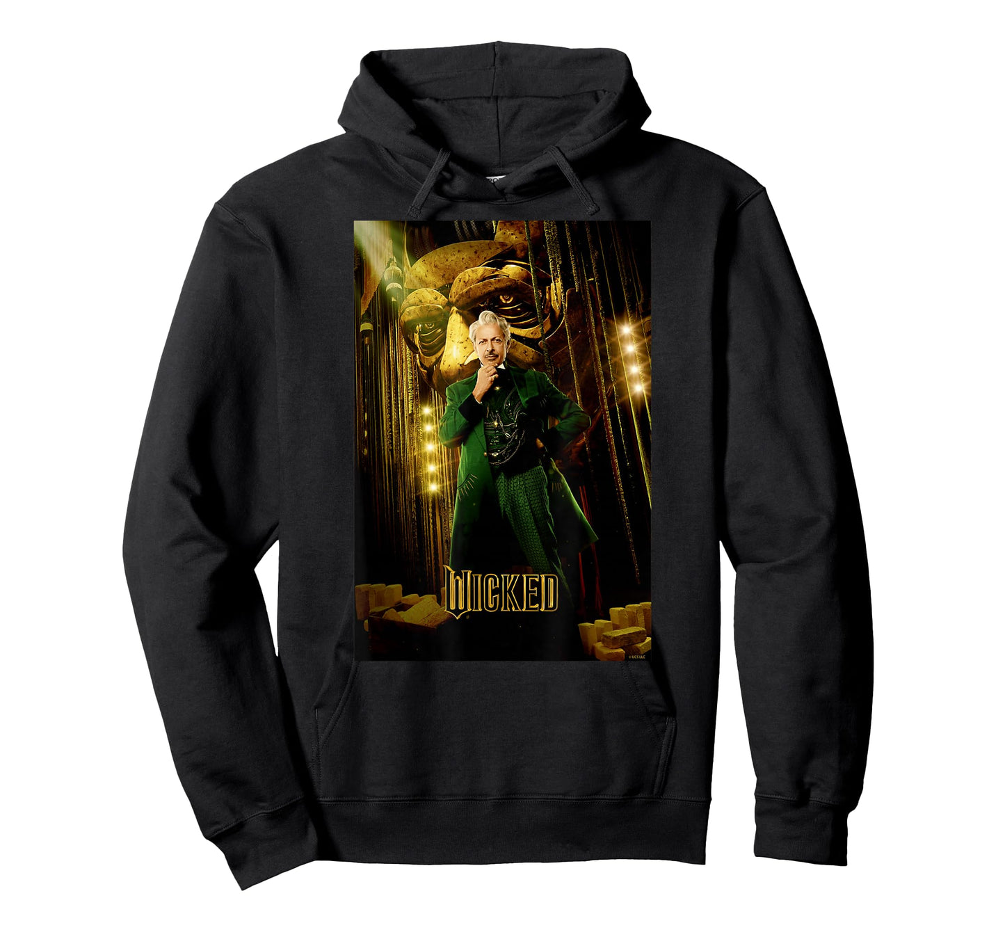 Wicked Unisex-Adult T-Shirt - Wicked Wizard Poster - Black - Small - Short Sleeve - Movie Character T-Shirt