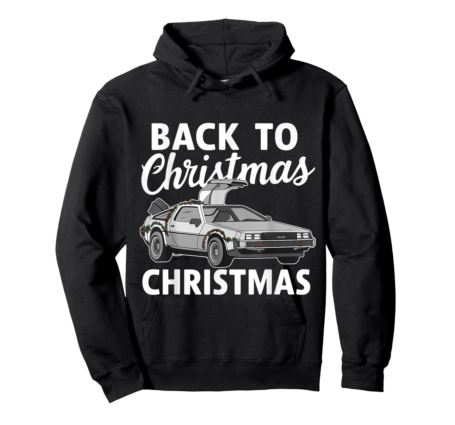 Back To Christmas Funny Time Travel Machine Car Doors Future T-Shirt