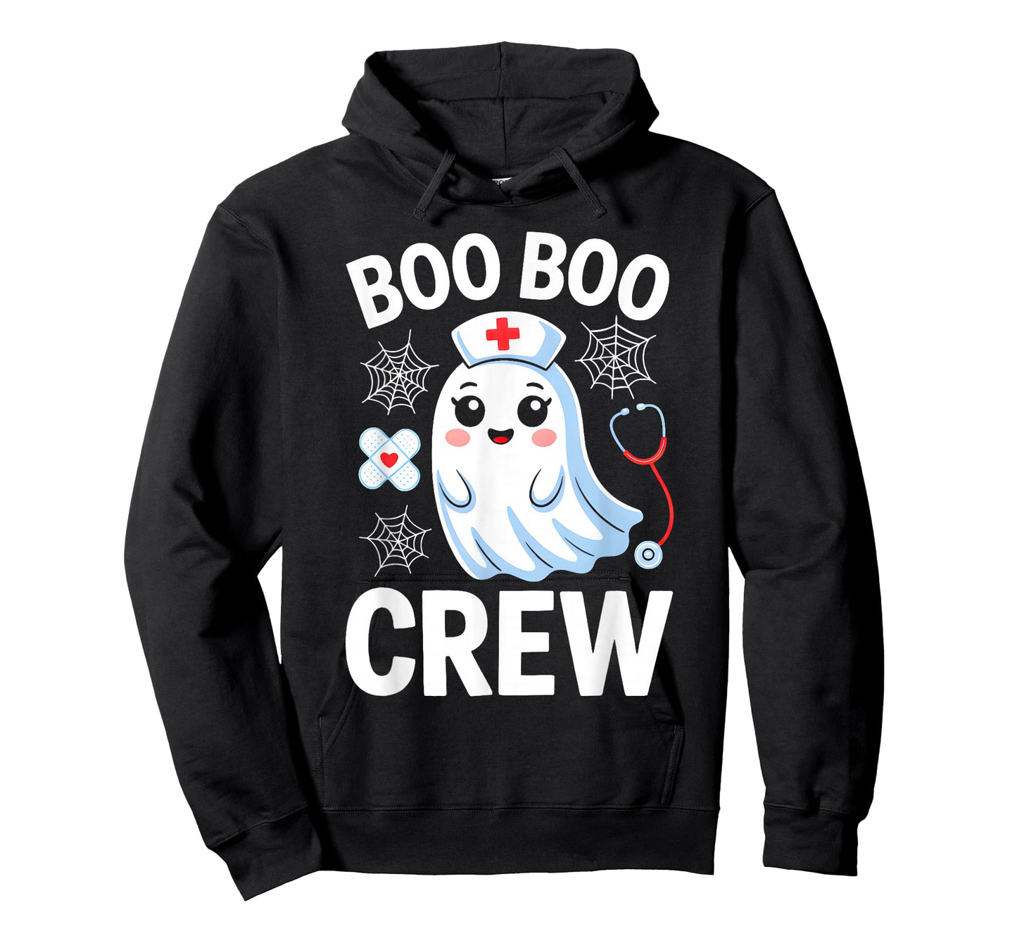 Boo Boo Crew Nurse Ghost Halloween Scrub Top Nursing Women T-Shirt