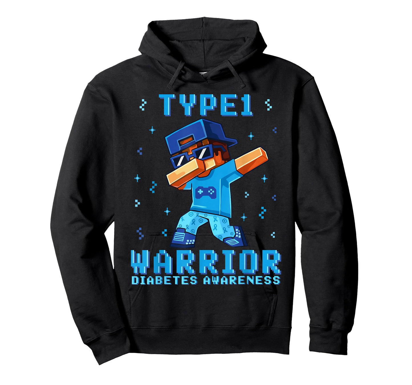 T1D Warrior Type 1 Diabetes Awareness Boys Kids Gamer T-Shirt