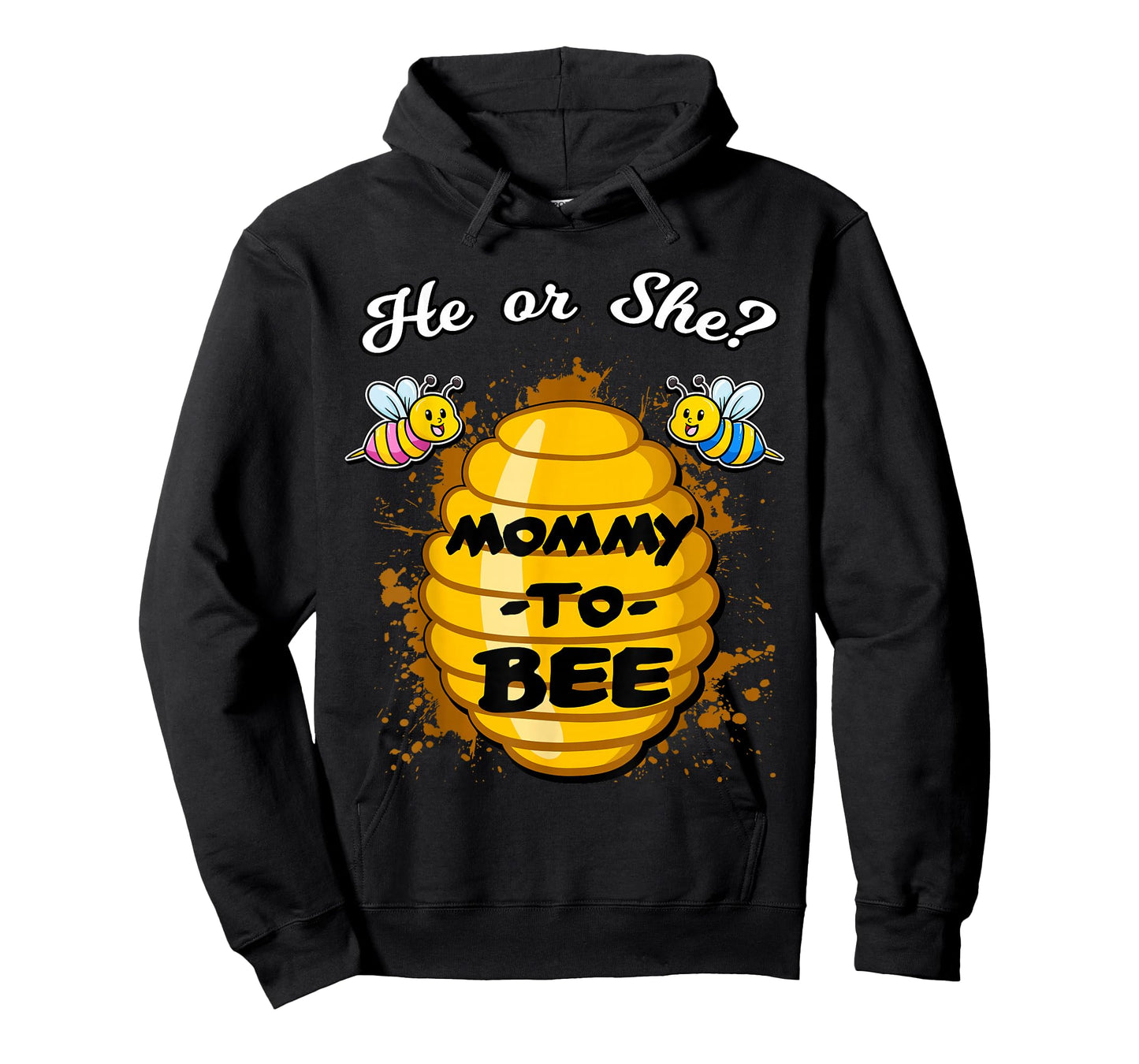 He Or She Mommy To Bee Gender Announcement Baby Shower Party T-Shirt