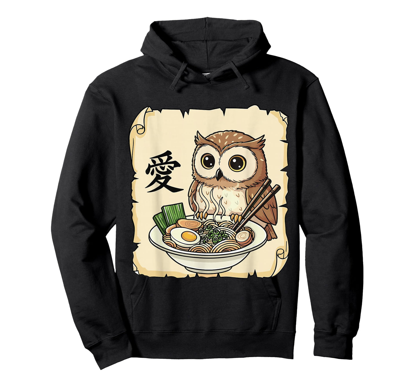 Funny Owl Ramen Kawaii Anime Japanese Graphic Women Men T-Shirt