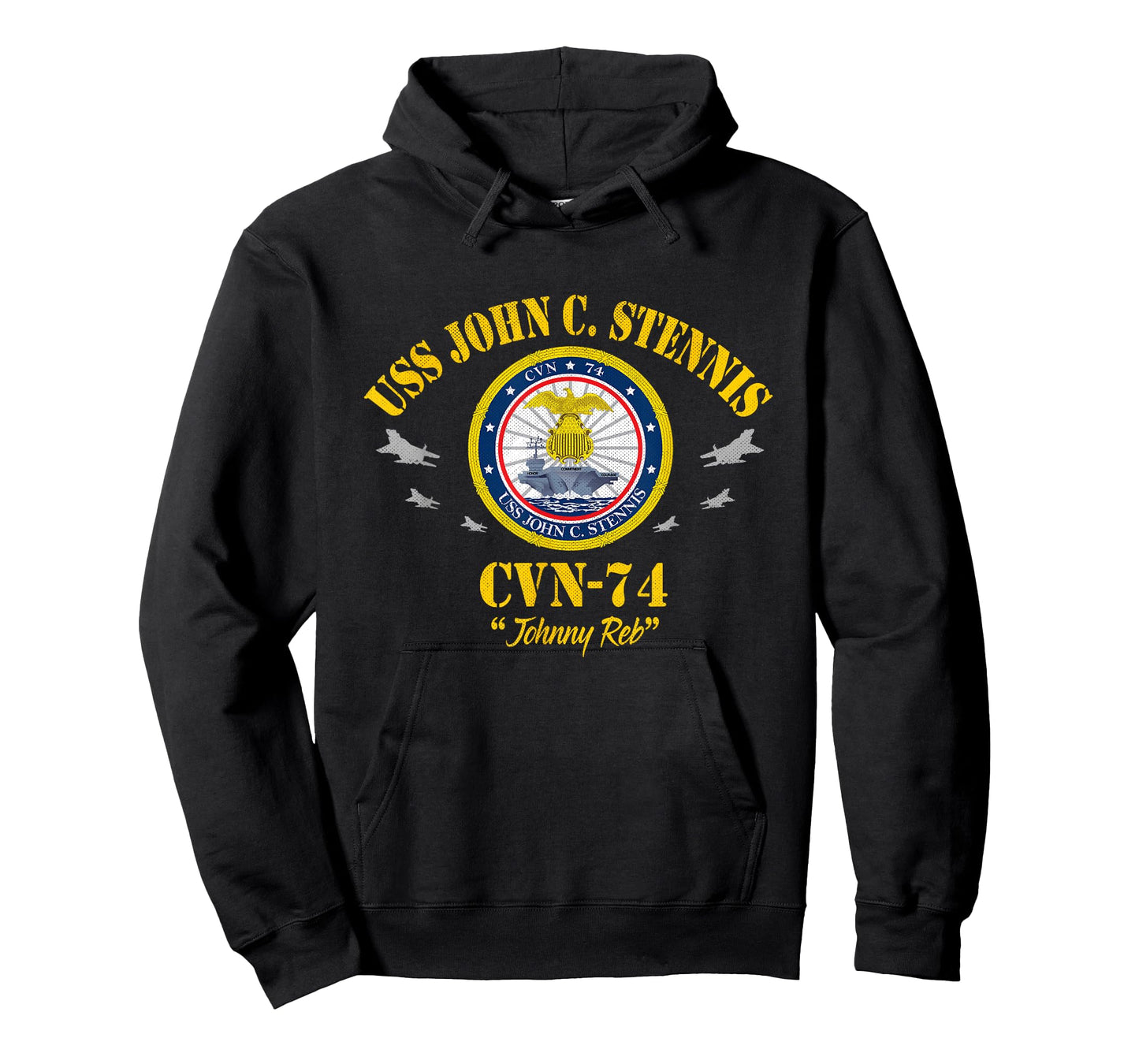 USS John C. Stennis CVN-74 Aircraft Carrier Veteran Flag T-Shirt