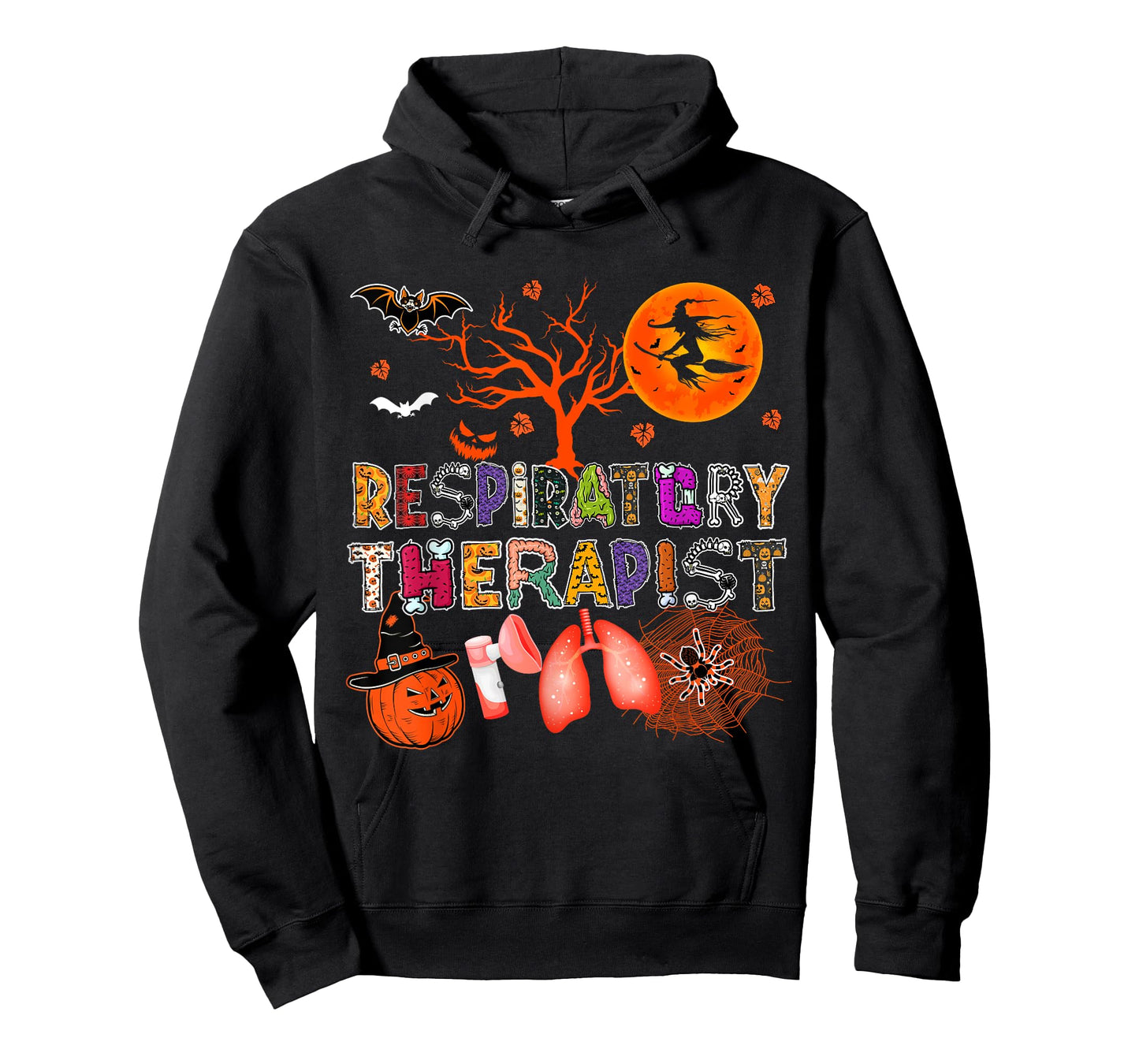 Respiratory Therapist Halloween Zombie Costume Scary Pumpkin T-Shirt