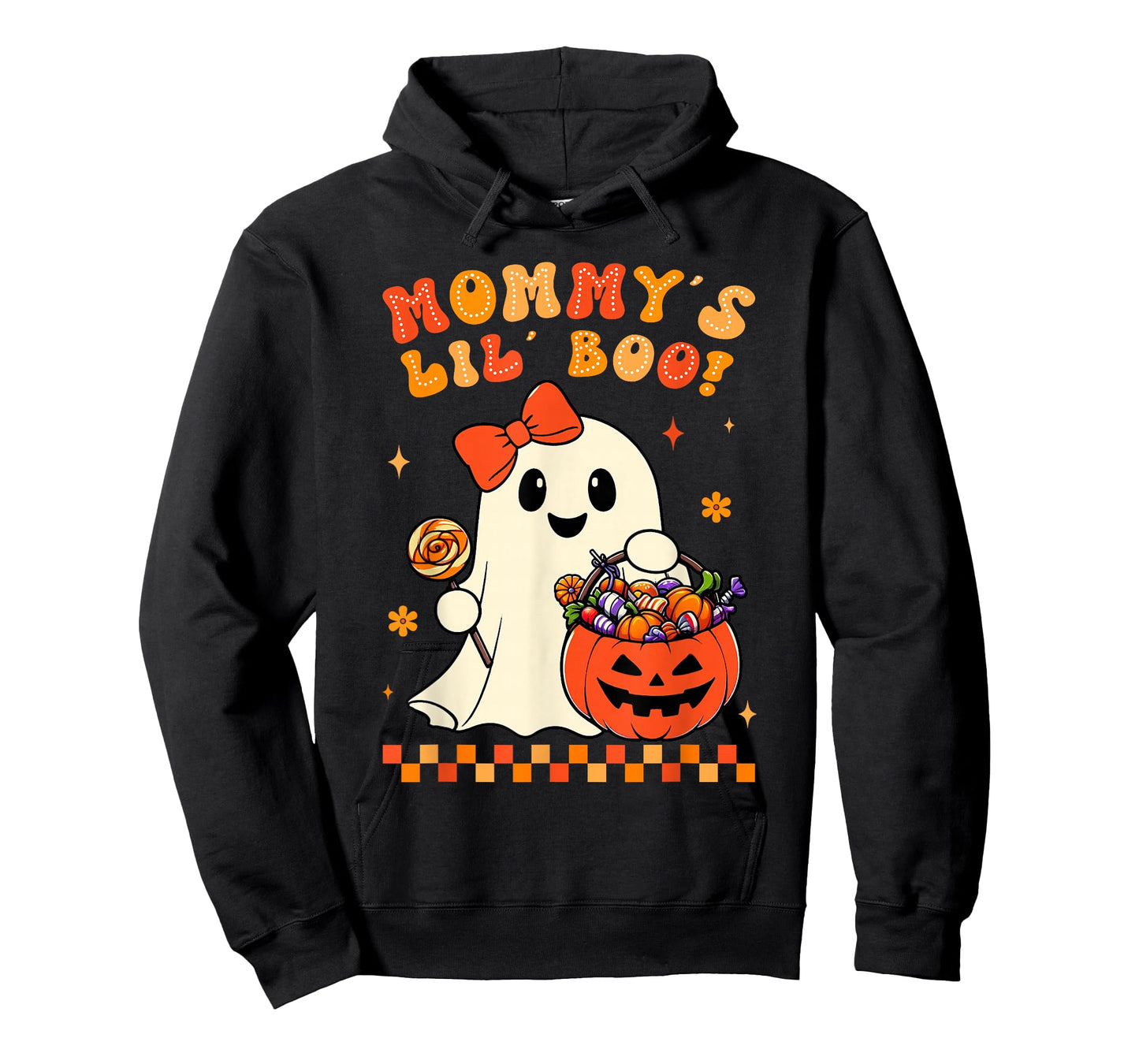 Groovy Halloween Ghost Mommys Lil Boo Girls Kids Toddler T-Shirt