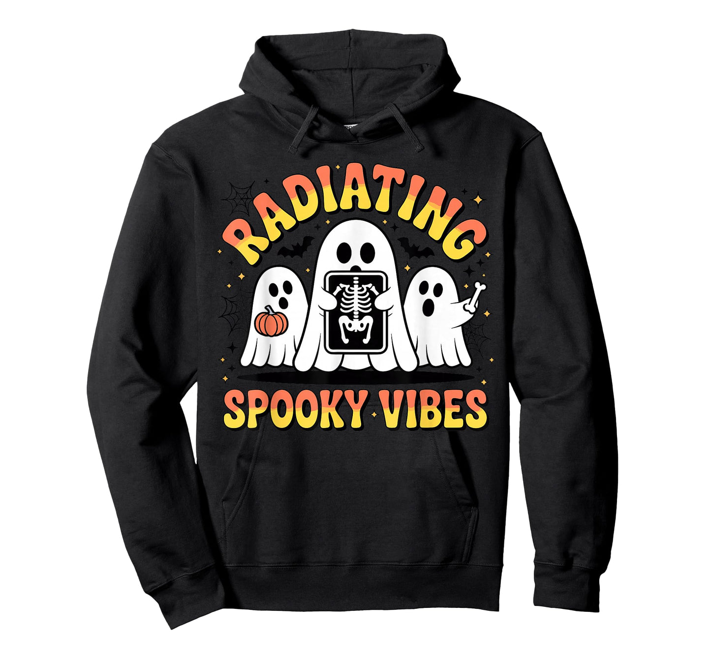 Ghosts Holding X-ray Radiating Spooky Vibes Halloween T-Shirt