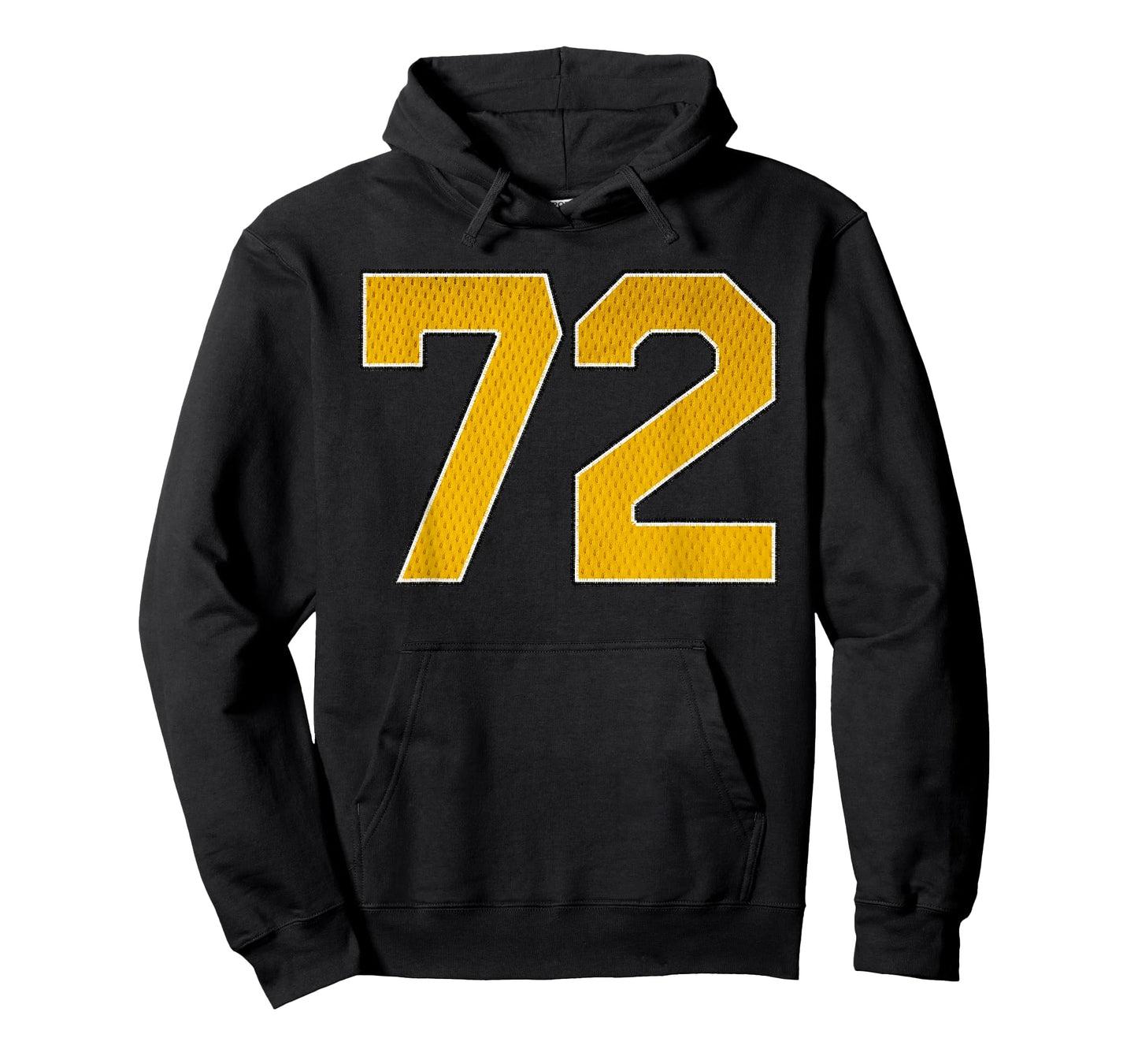 Gold Number 72 Athlete Sports Jersey Supporter Fanwear T-Shirt