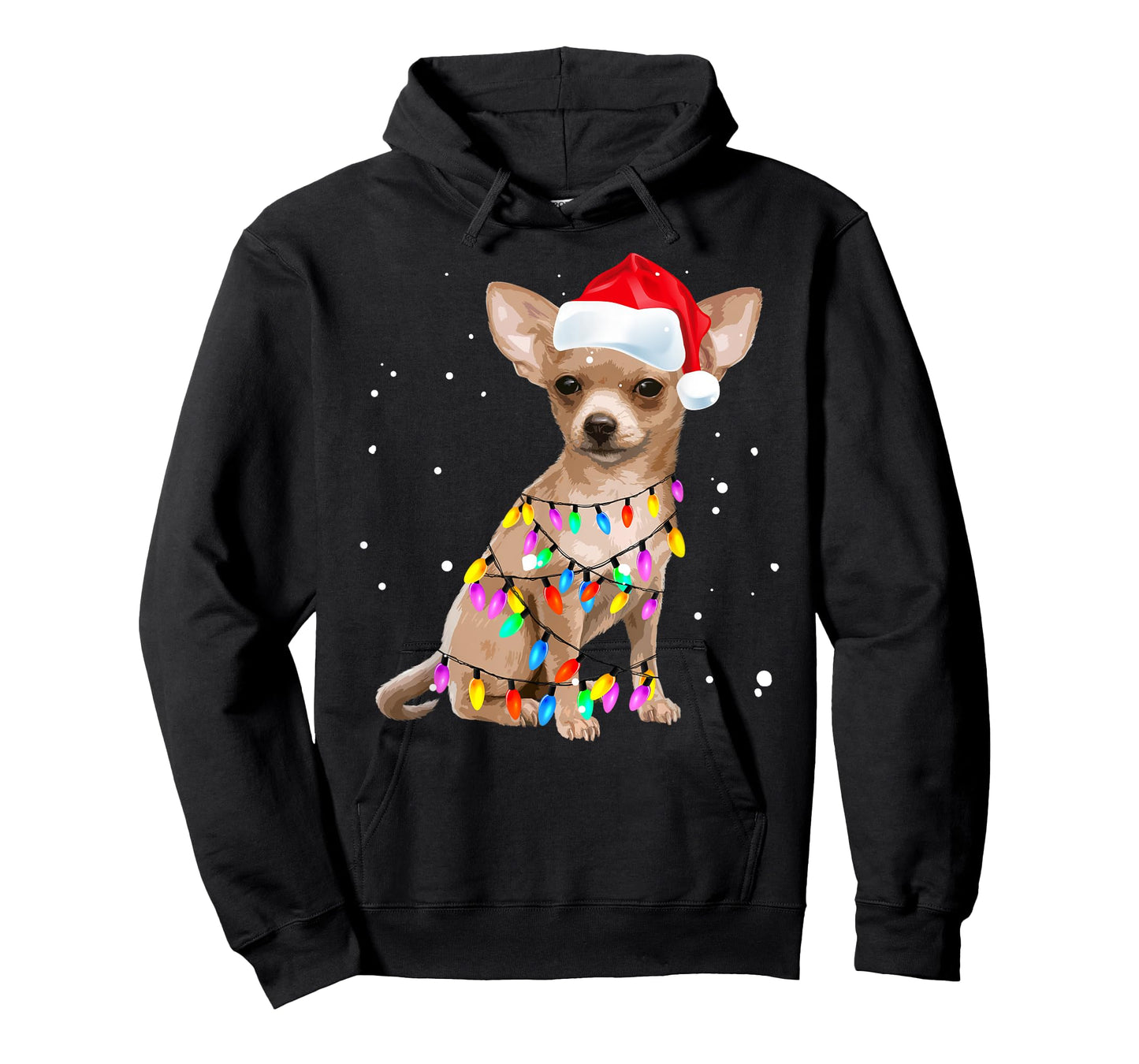 Christmas Lights Chihuahua with Santa Hat Pajamas Shirt T-Shirt
