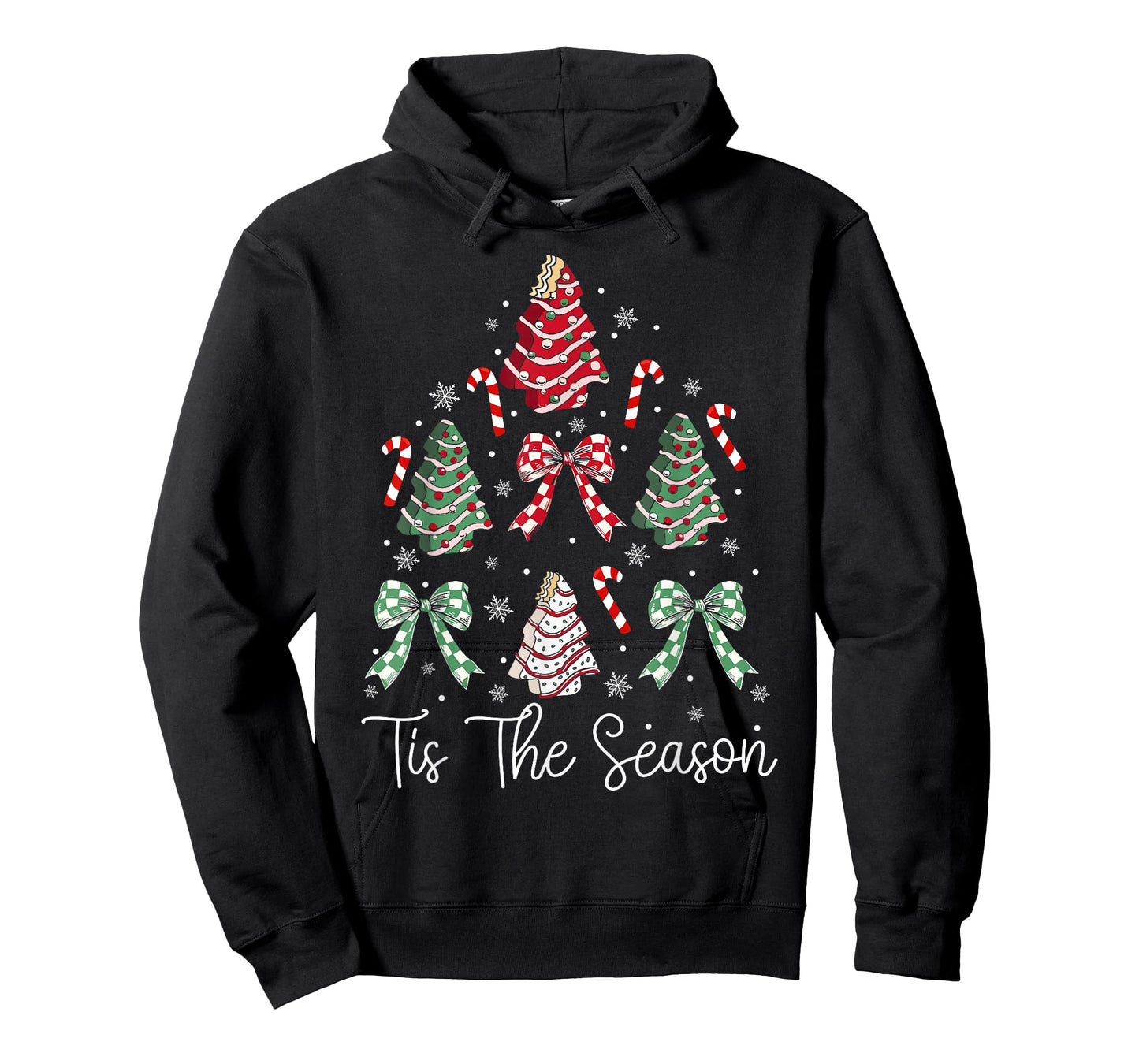 Funny Tis The Season Design Christmas Tree Cakes Debbie Xmas T-Shirt