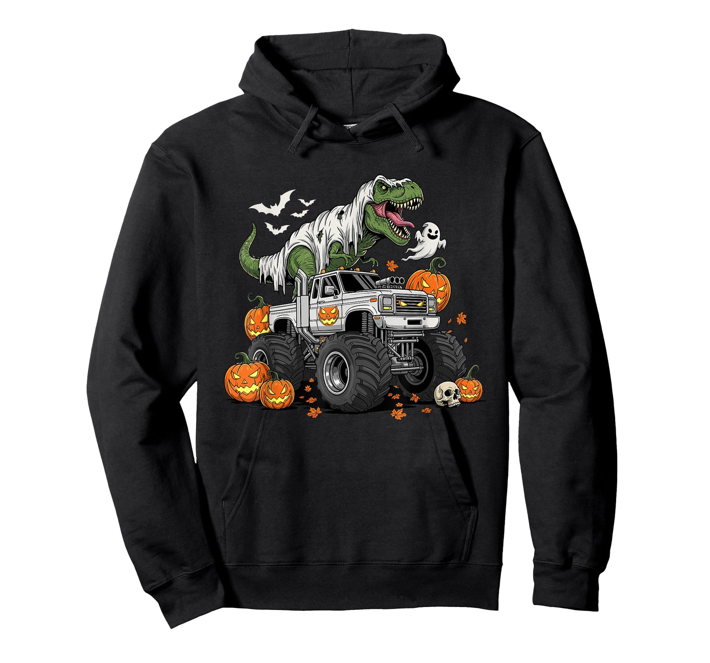 Dinosaur Riding Monster Truck T-rex Halloween Boys Kids T-Shirt